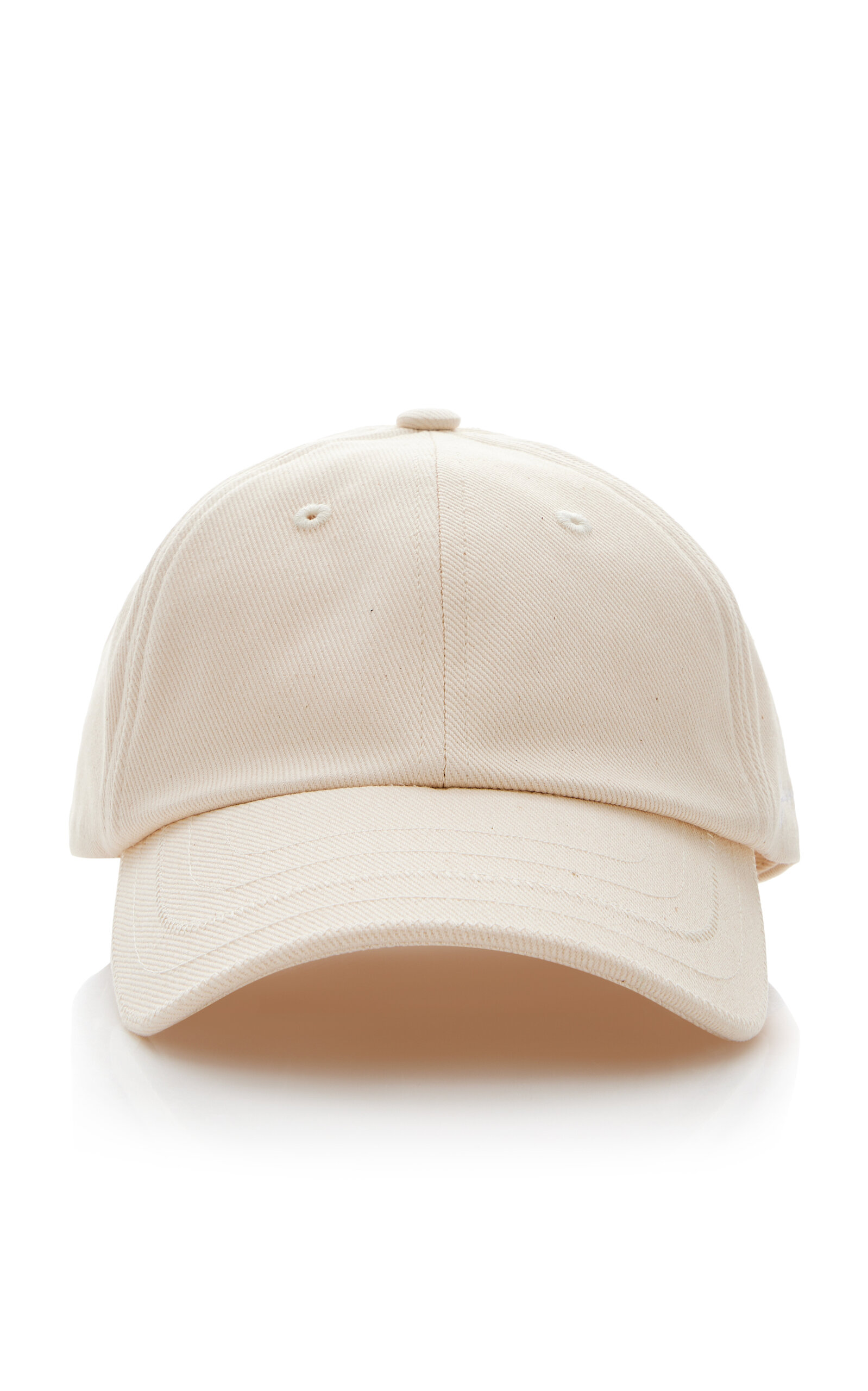 Shop Jacquemus Logo-embroidered Cotton Baseball Cap In White