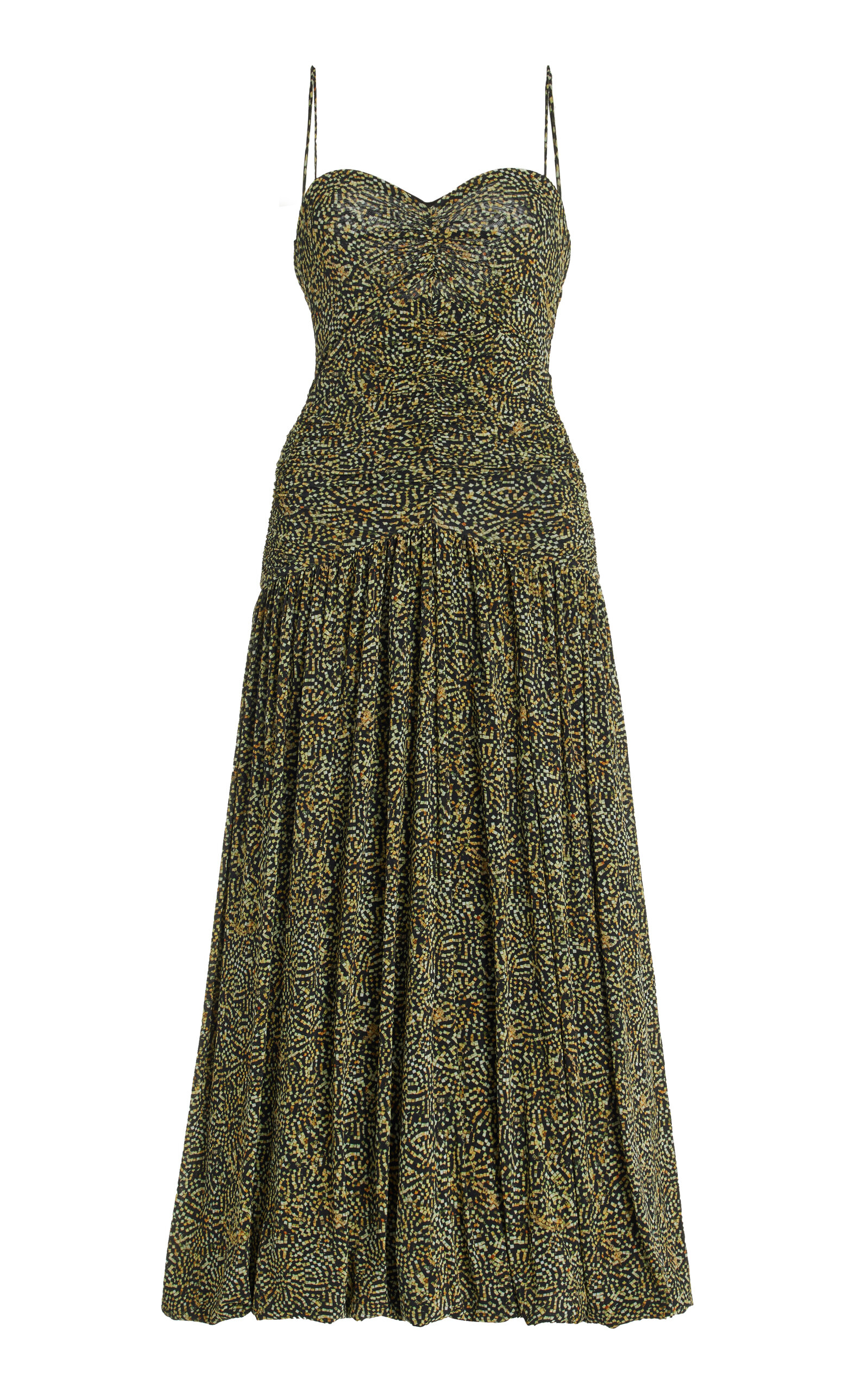 Isabel Marant Pleated Elizabeth Dress In Yellow