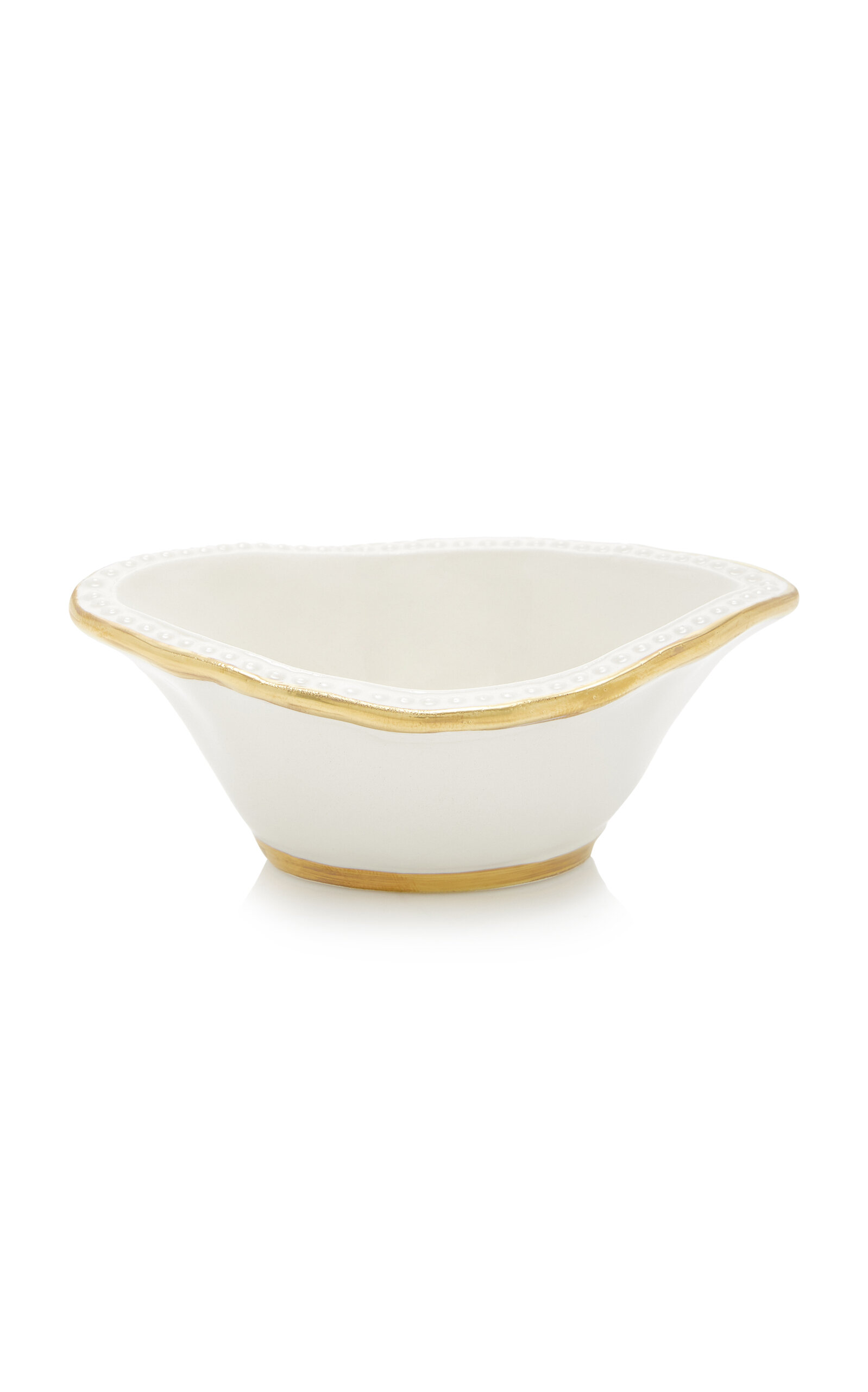Moda Domus Little Boat Creamware Salt And Pepper Bowl In Gold