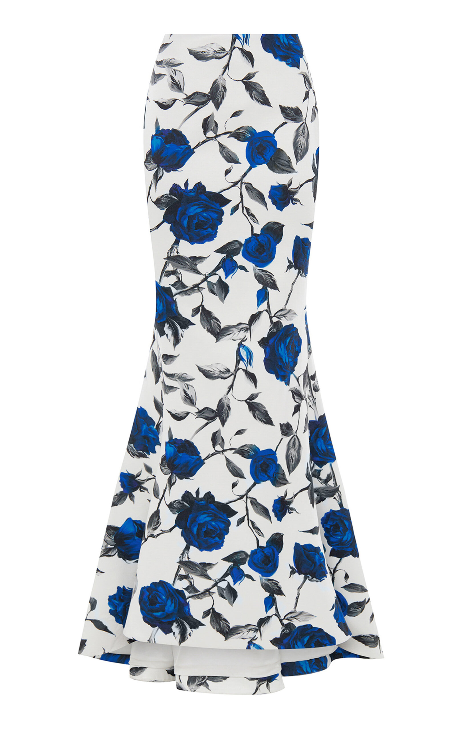 Rasario Floral-printed Maxi Skirt In Blue