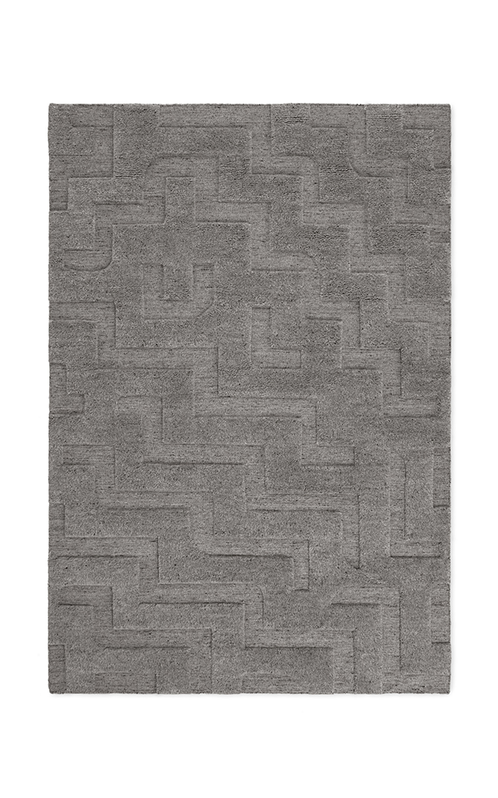 Nordic Knots Boho By ; Shaggy Area Rug In Gray Mix; Size 6' X 9' In Grey