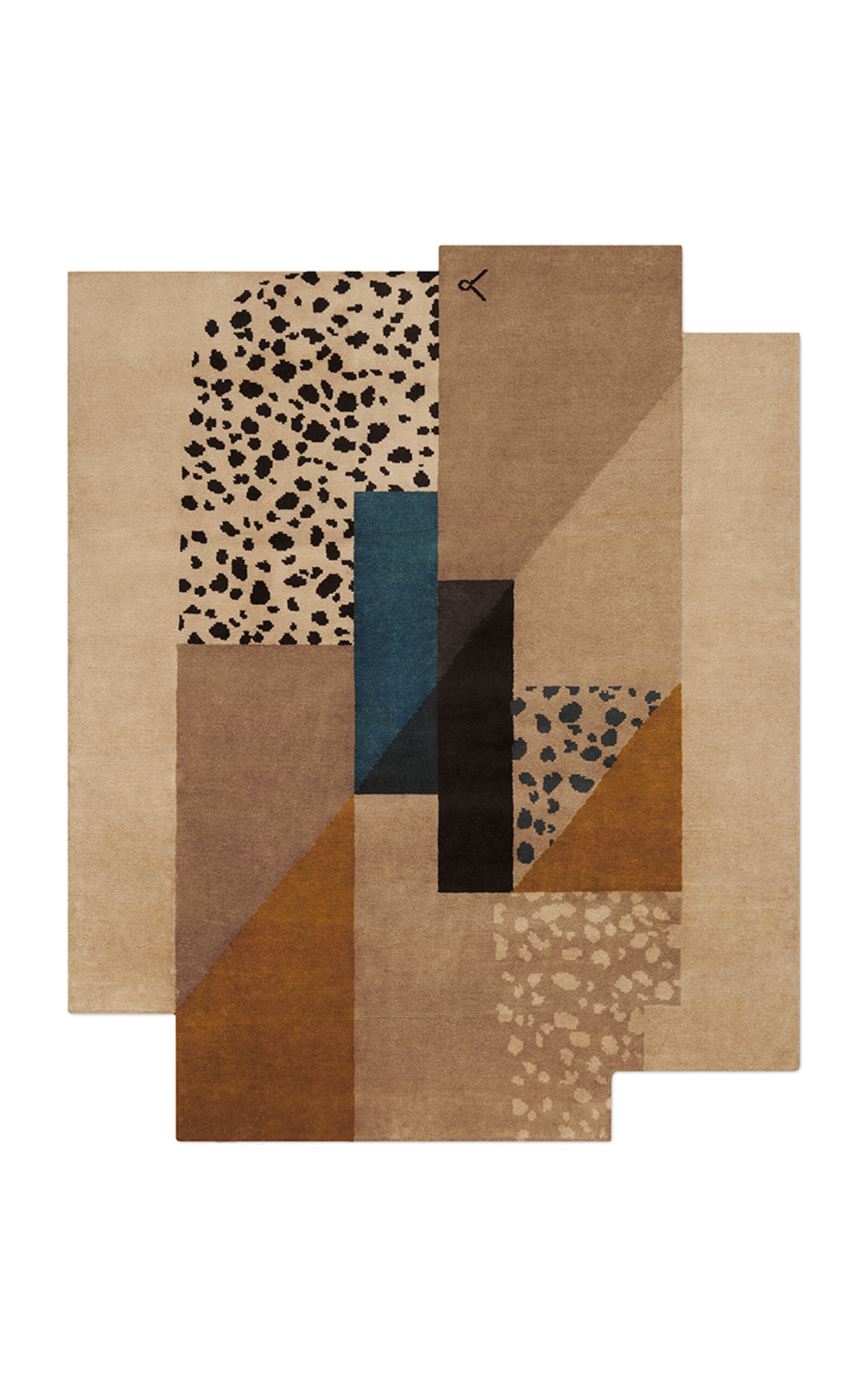 Nordic Knots 7.3'X 9'Art Deco Hand Knotted Area Rug - Brown