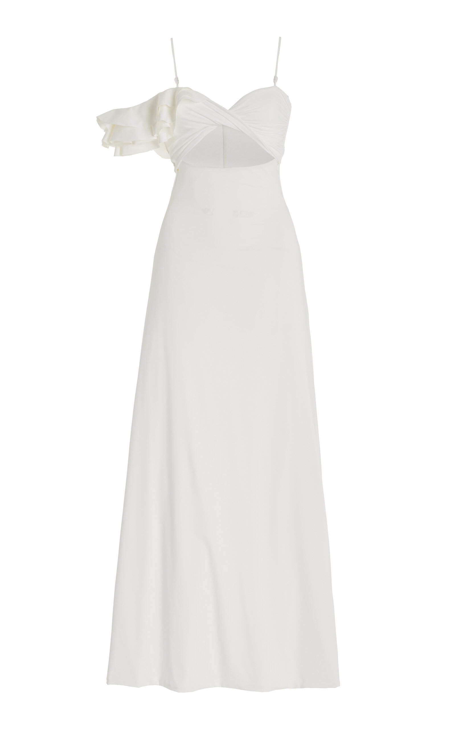 Cavalieri Ruffled Cutout Maxi Dress