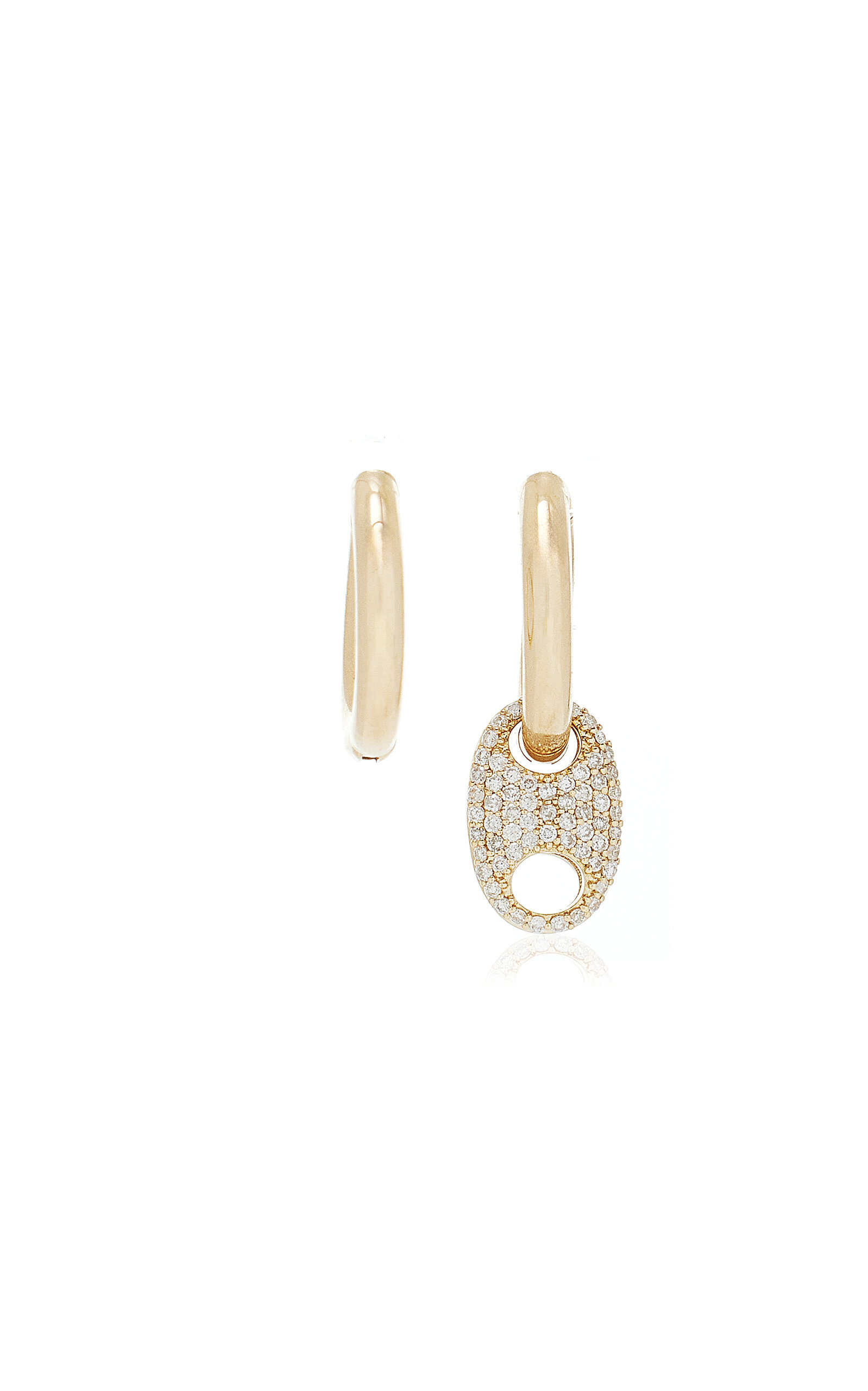 Adina Reyter 14k Yellow Gold Diamond Mariner Earrings