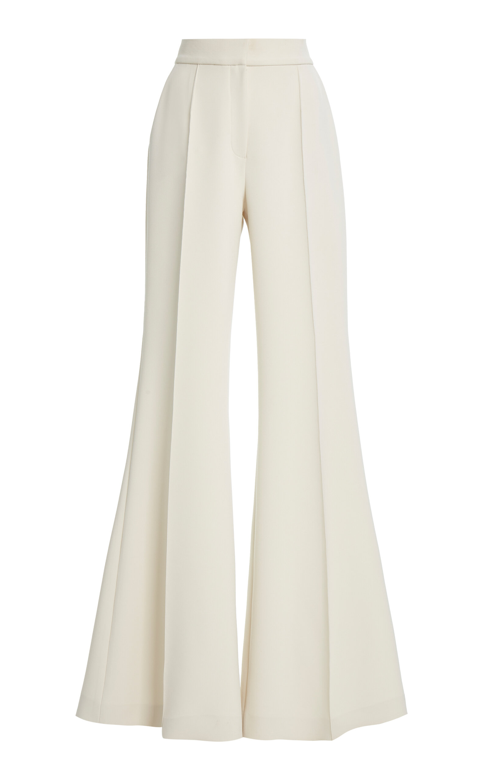 Elie Saab High-waisted Cady Flare Pants In White