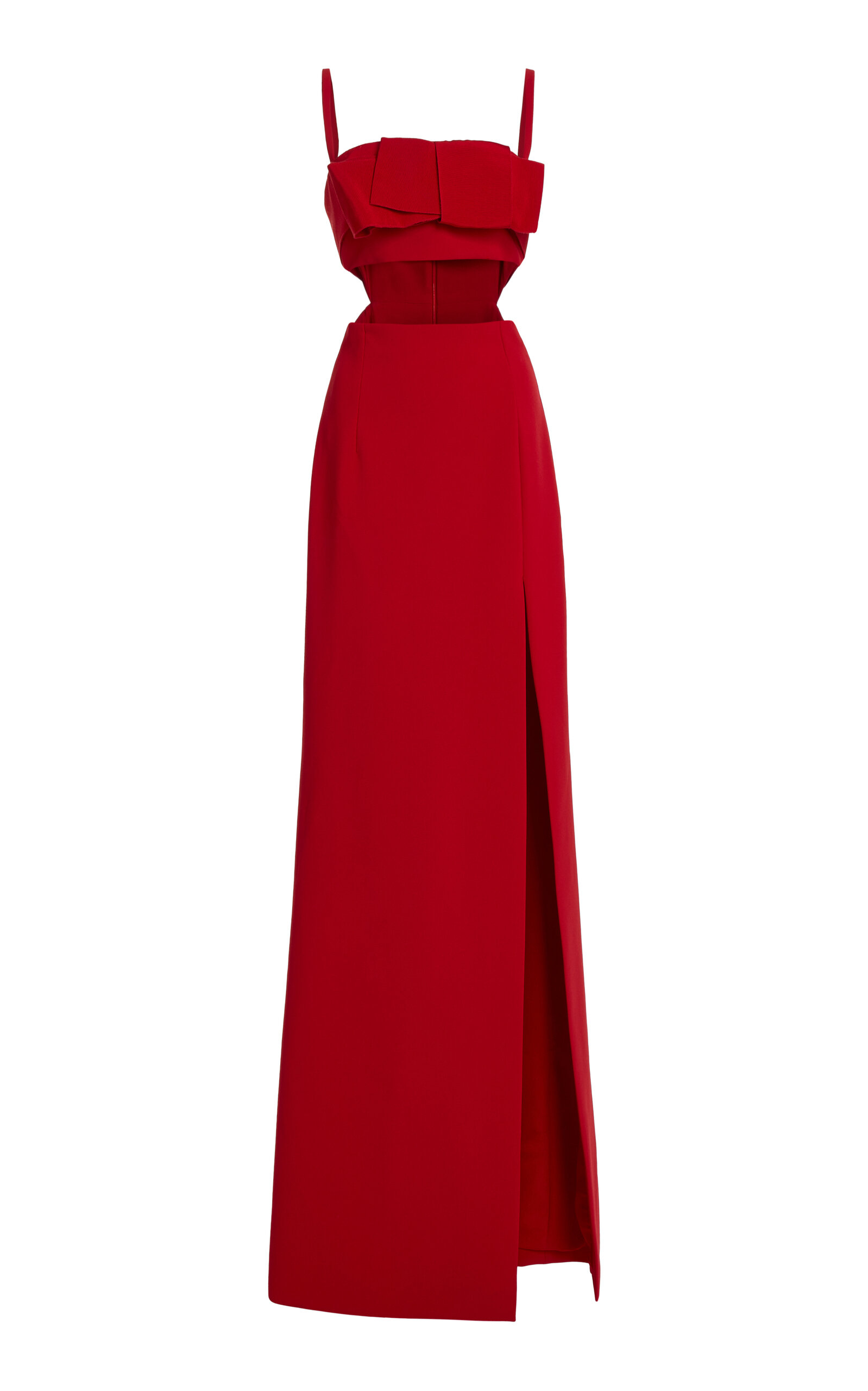 Elie Saab Cady With Grosgain Dress In Red