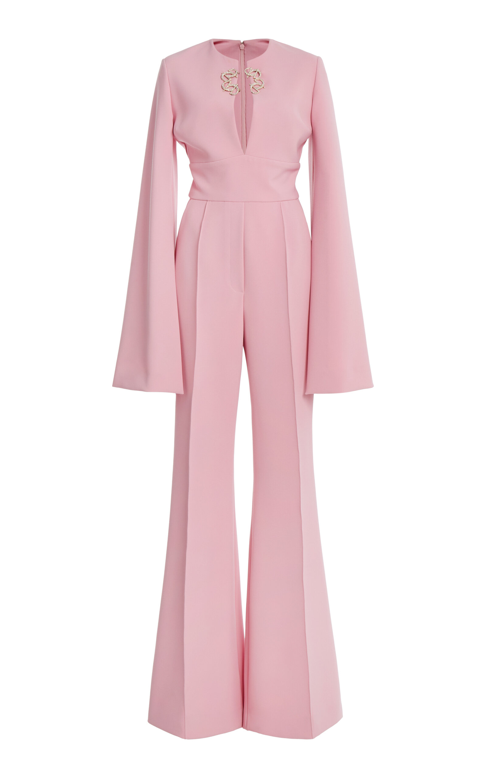 Elie Saab Cape-detailed Cady Jumpsuit In Pink
