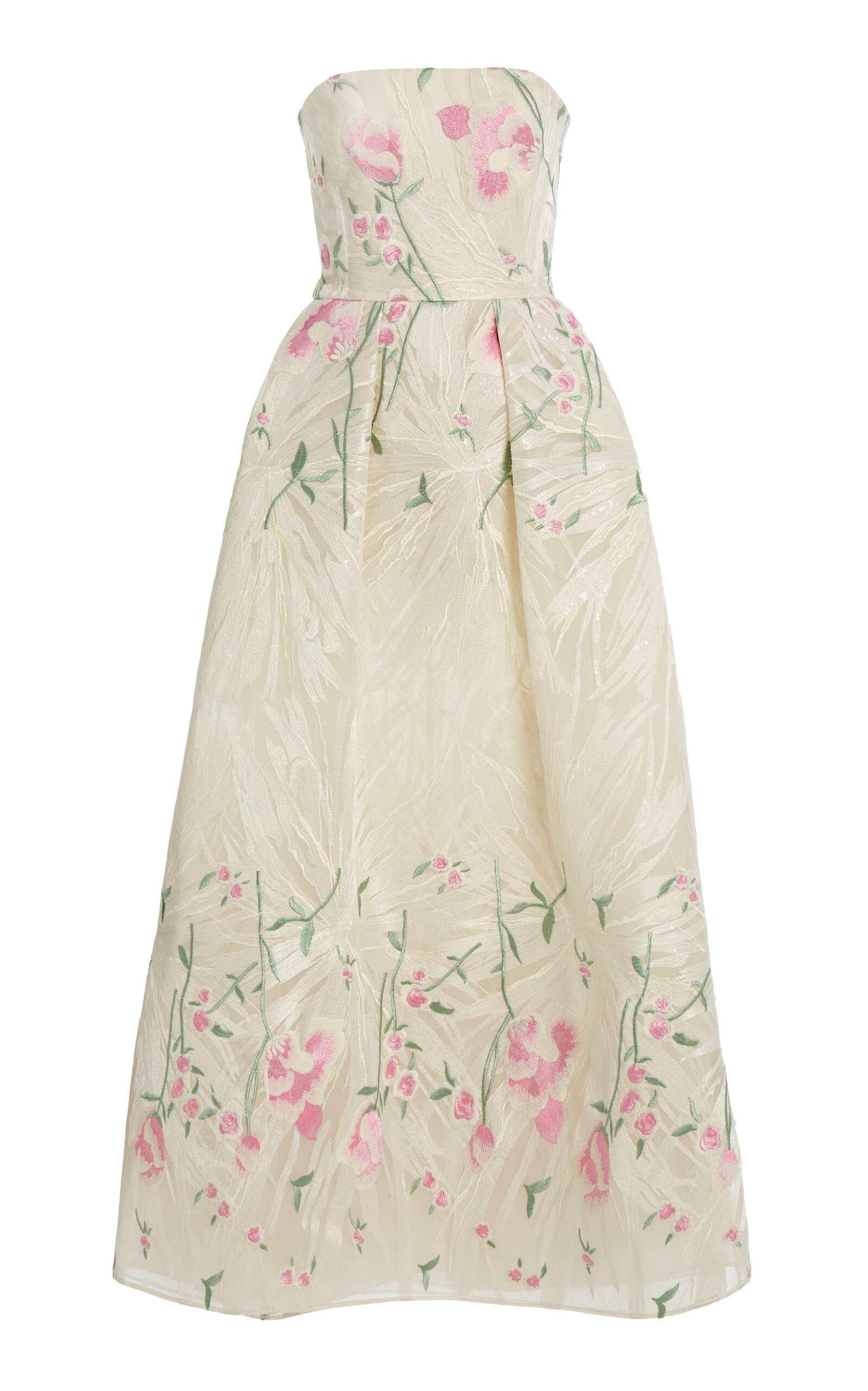 green emerald velvet dress Embroidered Tulle Long Dress – ELIE SAAB main image 0