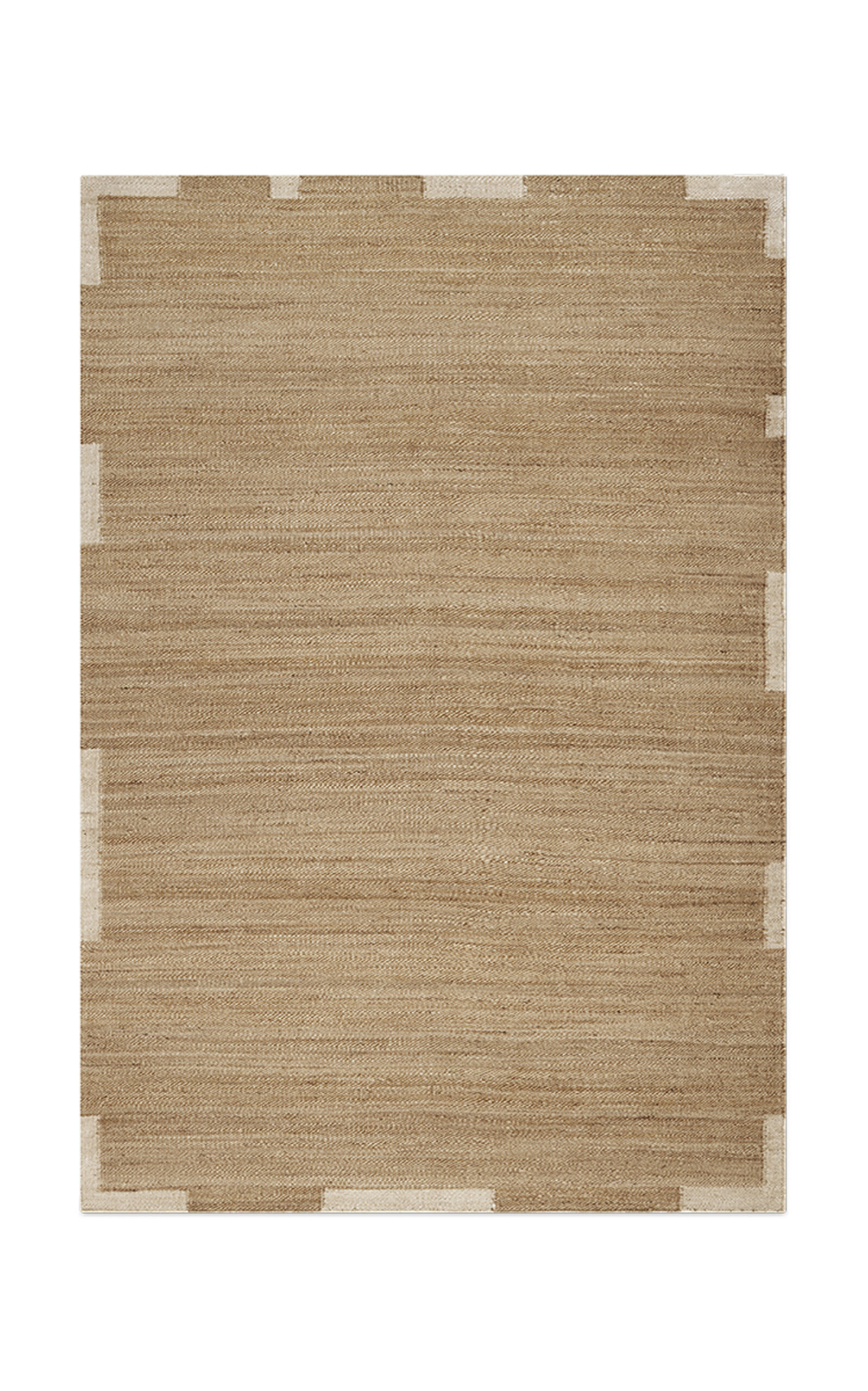 NORDIC KNOTS JUTE EDGE BY NORDIC KNOTS; FLATWEAVE AREA RUG IN CREAM; SIZE 2.5' X 9'