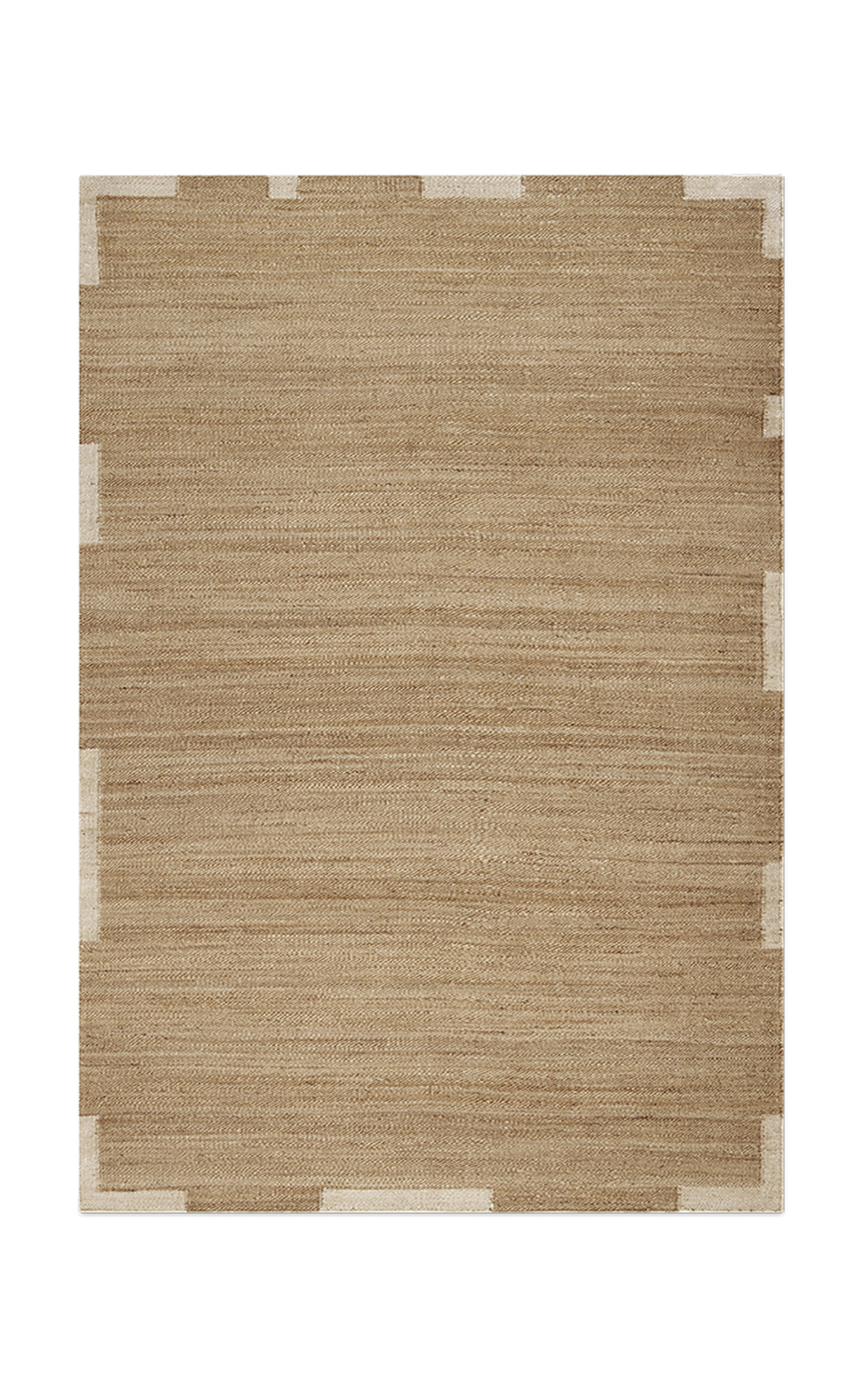 Nordic Knots Jute Edge By ; Flatweave Area Rug In Cream; Size 8' X 10' In Brown