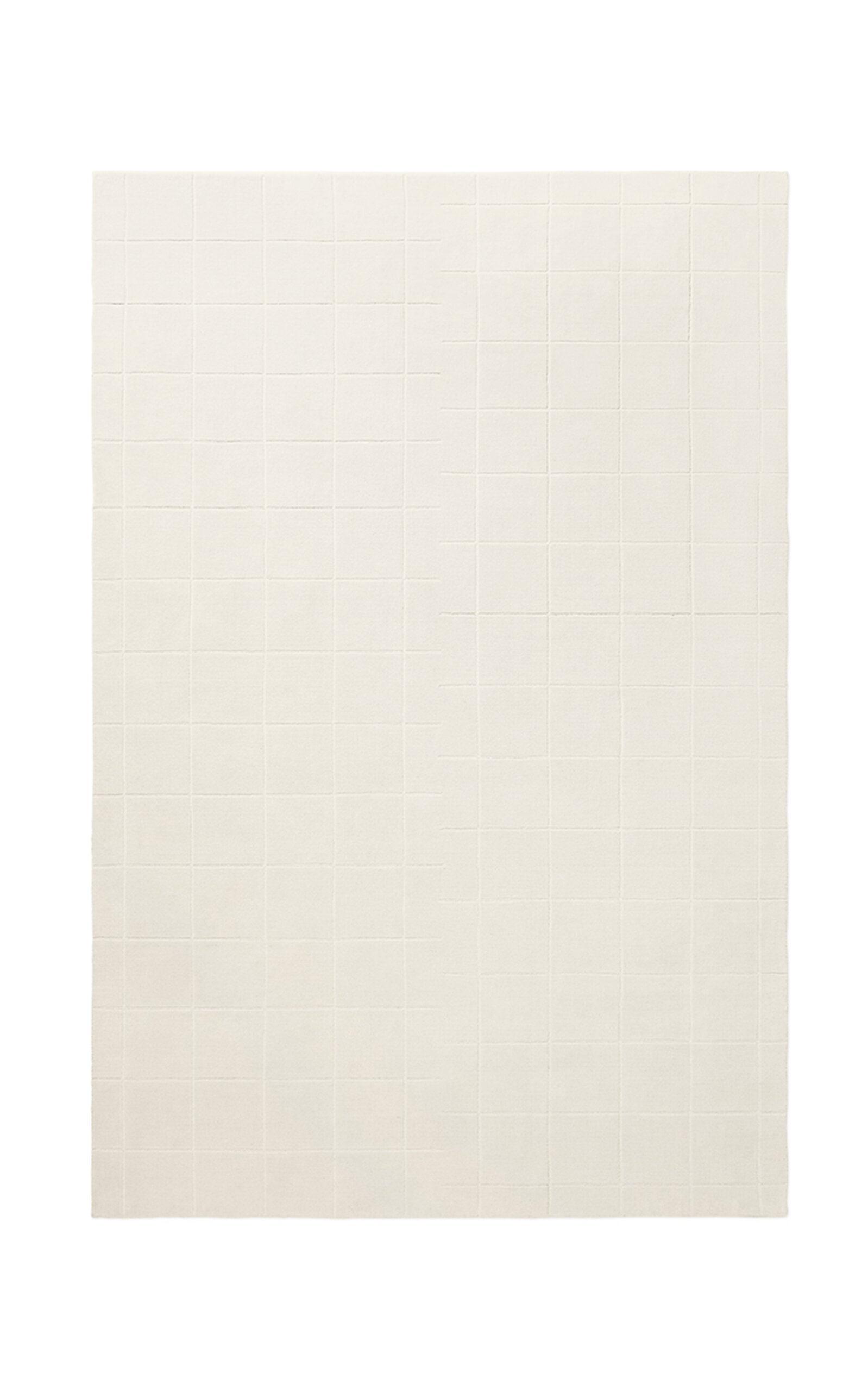 NORDIC KNOTS GRID BY NORDIC KNOTS; HAND LOOMED AREA RUG IN DUSTY WHITE/CREAM; SIZE 10' X 14'