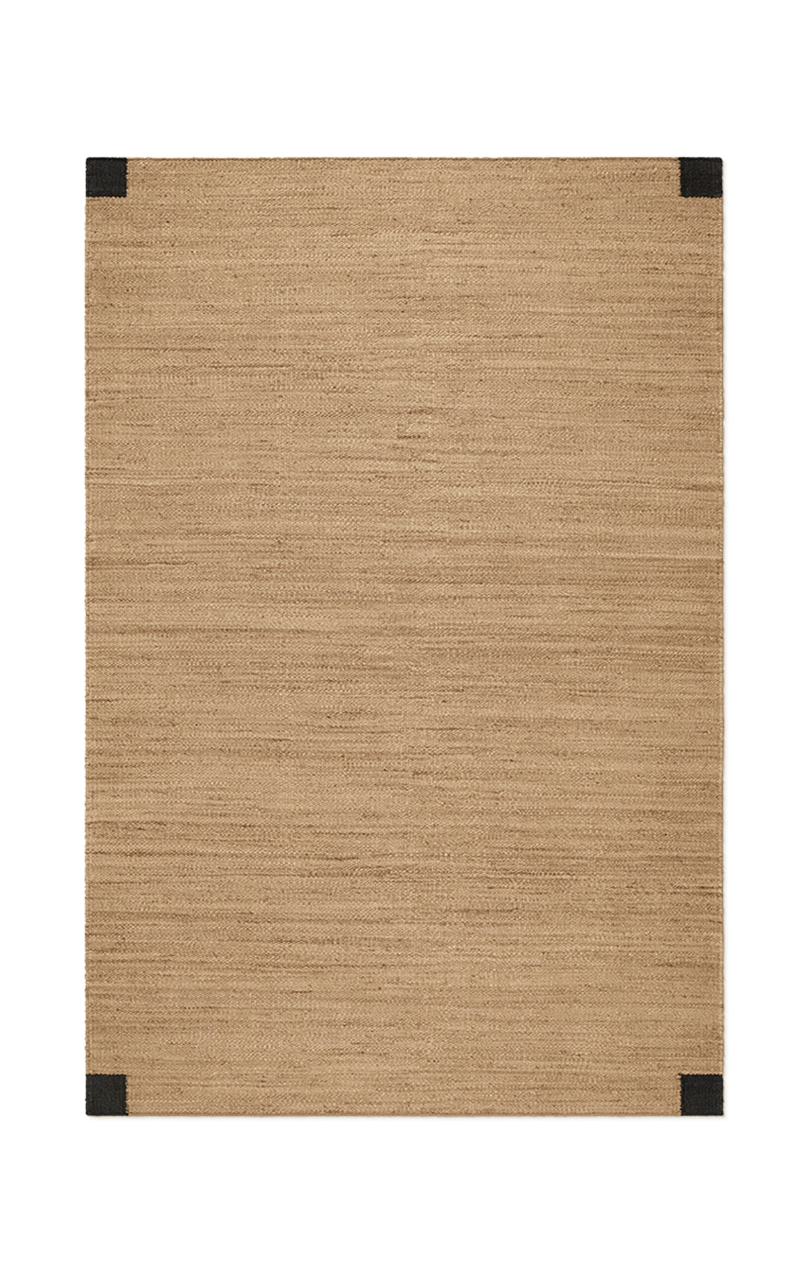 Nordic Knots Jute Corner By ; Flatweave Area Rug In Black; Size 8' X 10'