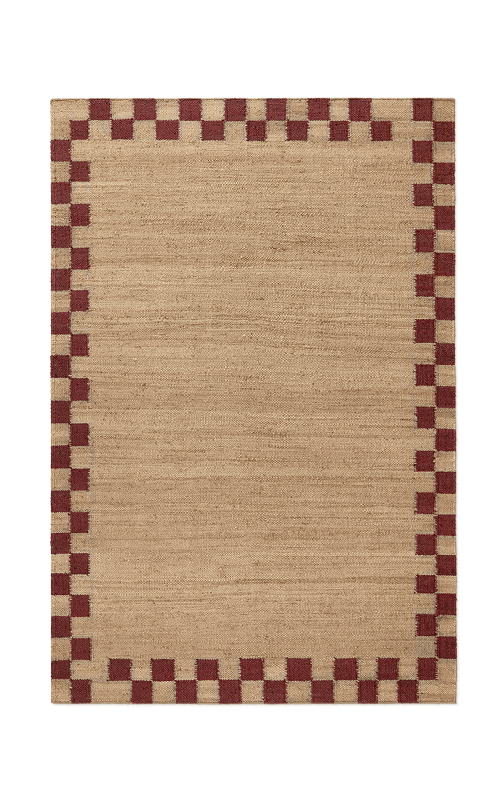 Nordic Knots 8'X 10'Jute Border Flatweave Area Rug - Red