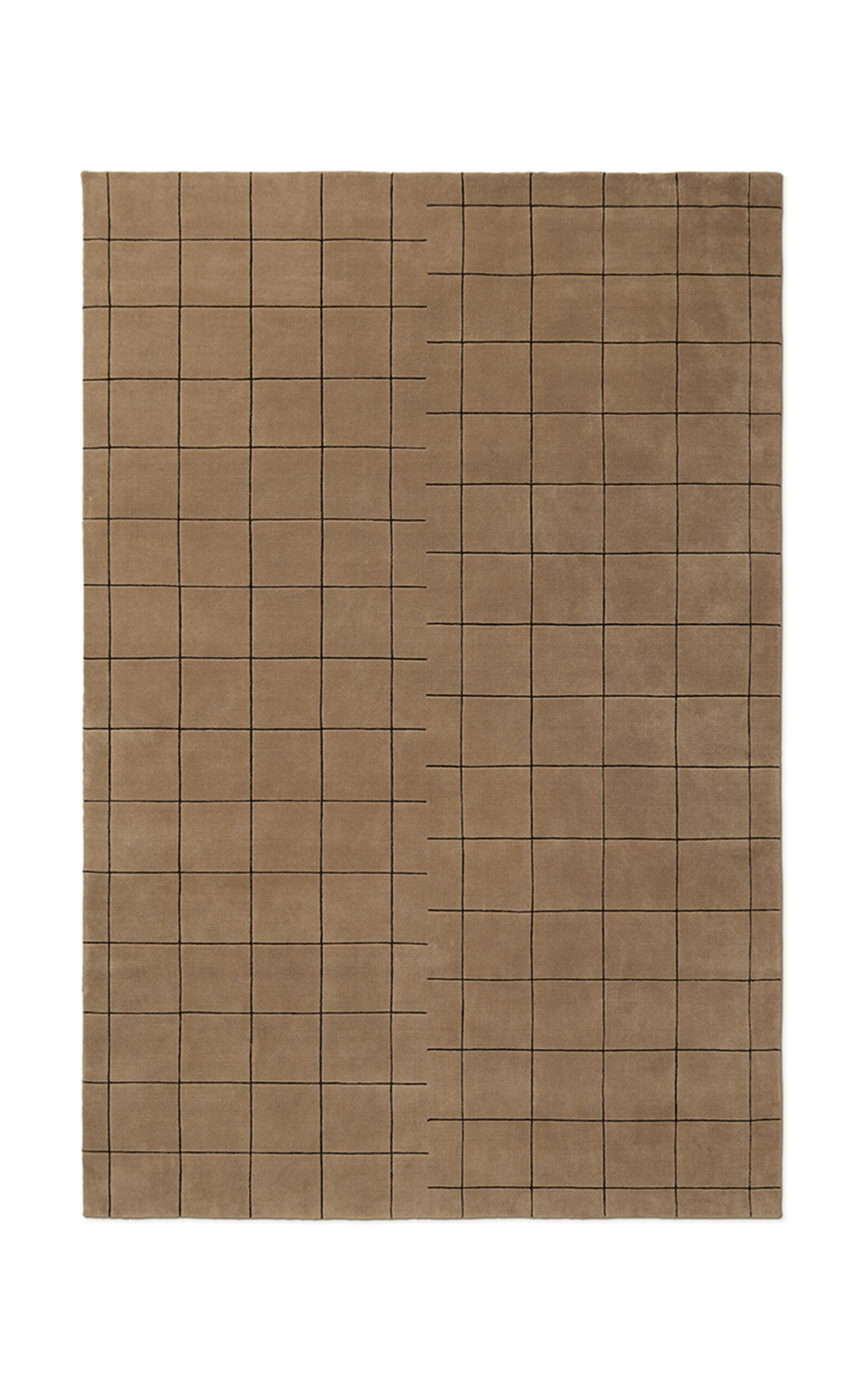 Nordic Knots Grid By ; Hand Loomed Area Rug In Chestnut/black; Size 10' X 14' In Brown