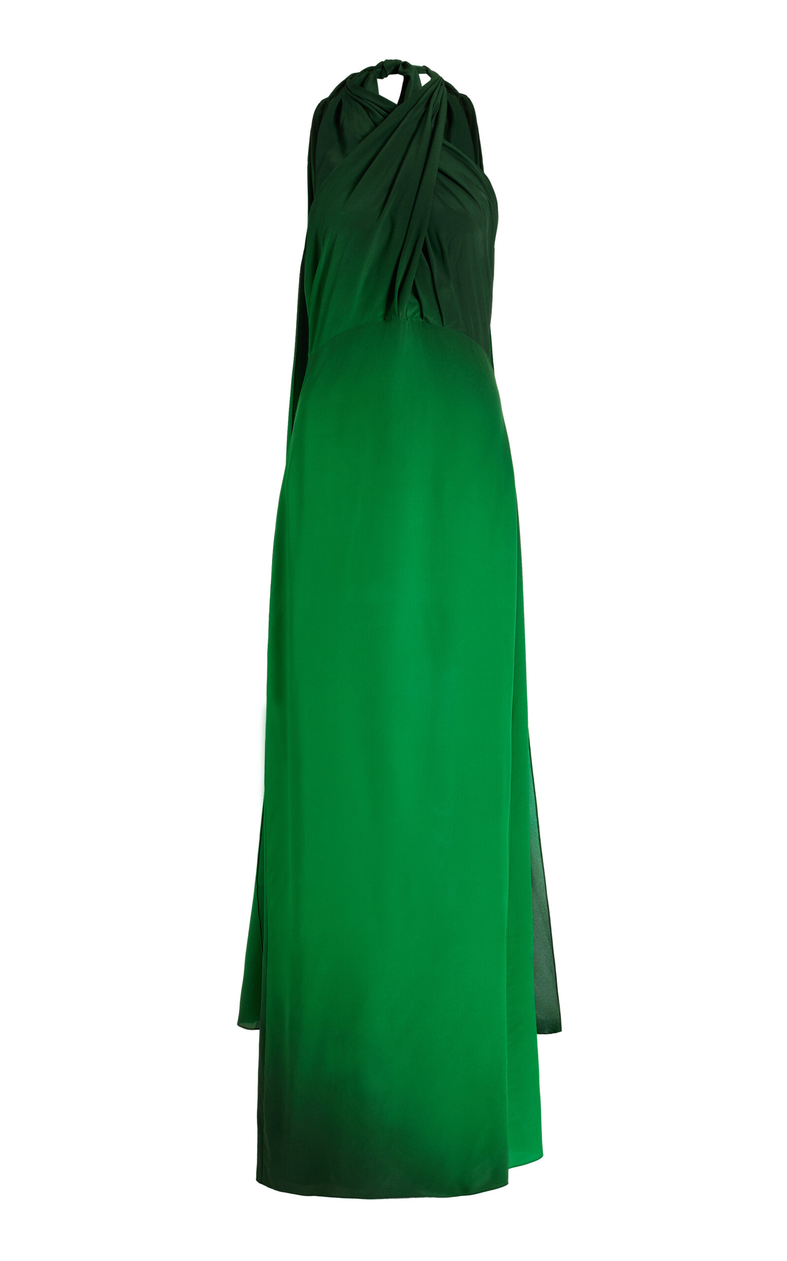 Johanna Ortiz Exclusive Perfume Memory Silk Maxi Dress In Green