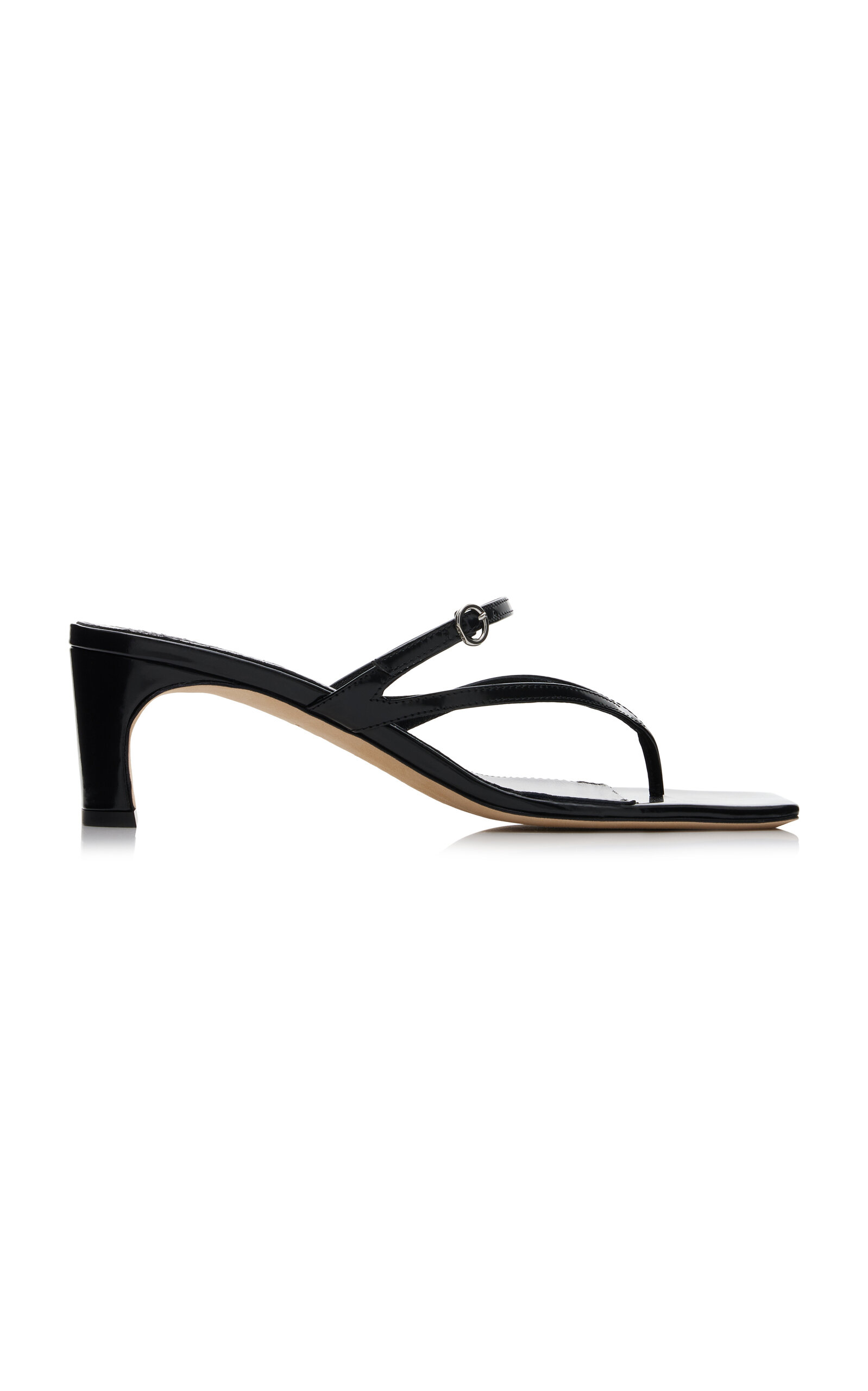 Shop Aeyde Giselle Leather Sandals In Black