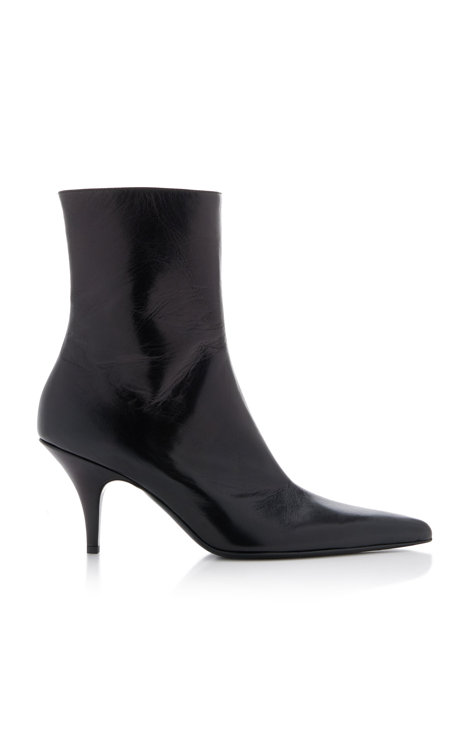 Shop The Row Sling Leather Ankle Boots In Black