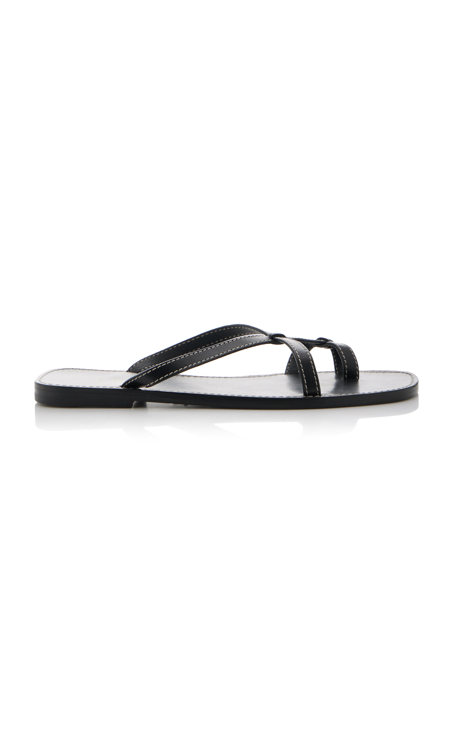 Shop The Row Link Leather Sandals In Black