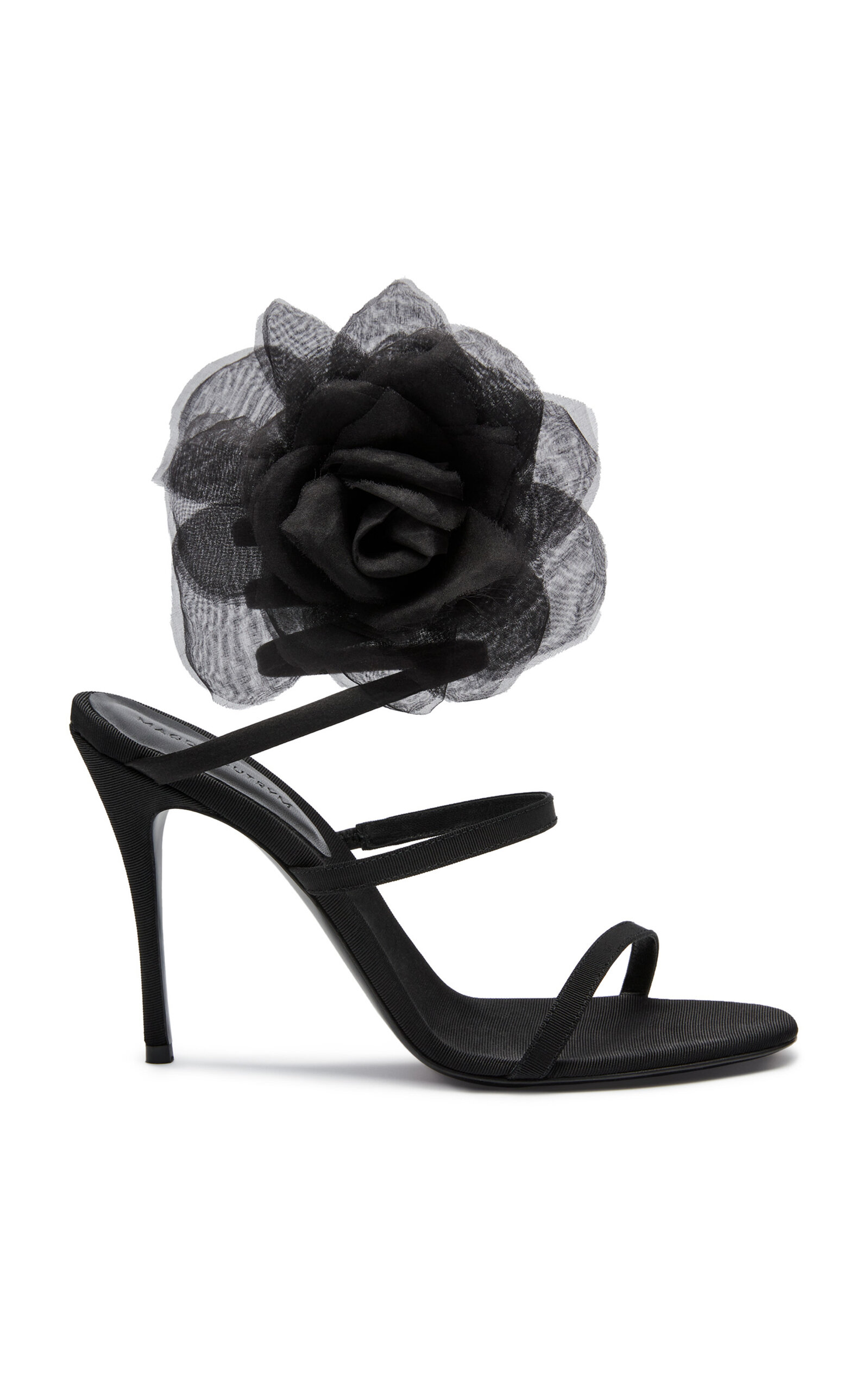 Magda Butrym Spiral Flower Sandals In Black