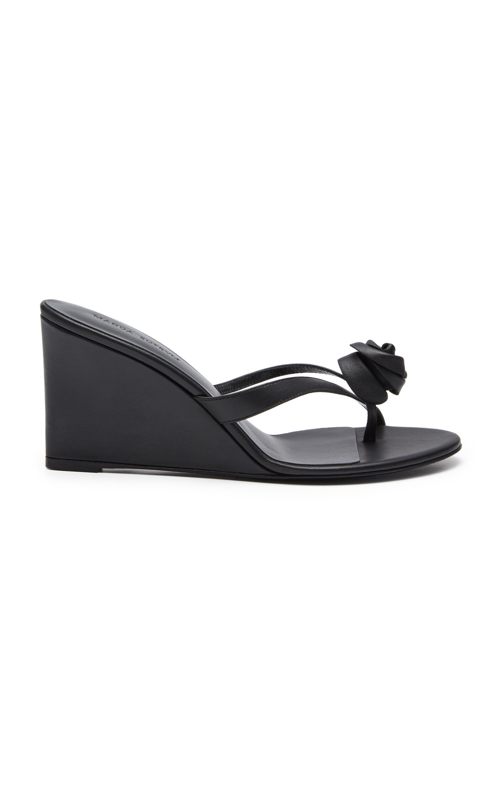 Magda Butrym Women's Wedge Leather Sandals In Black