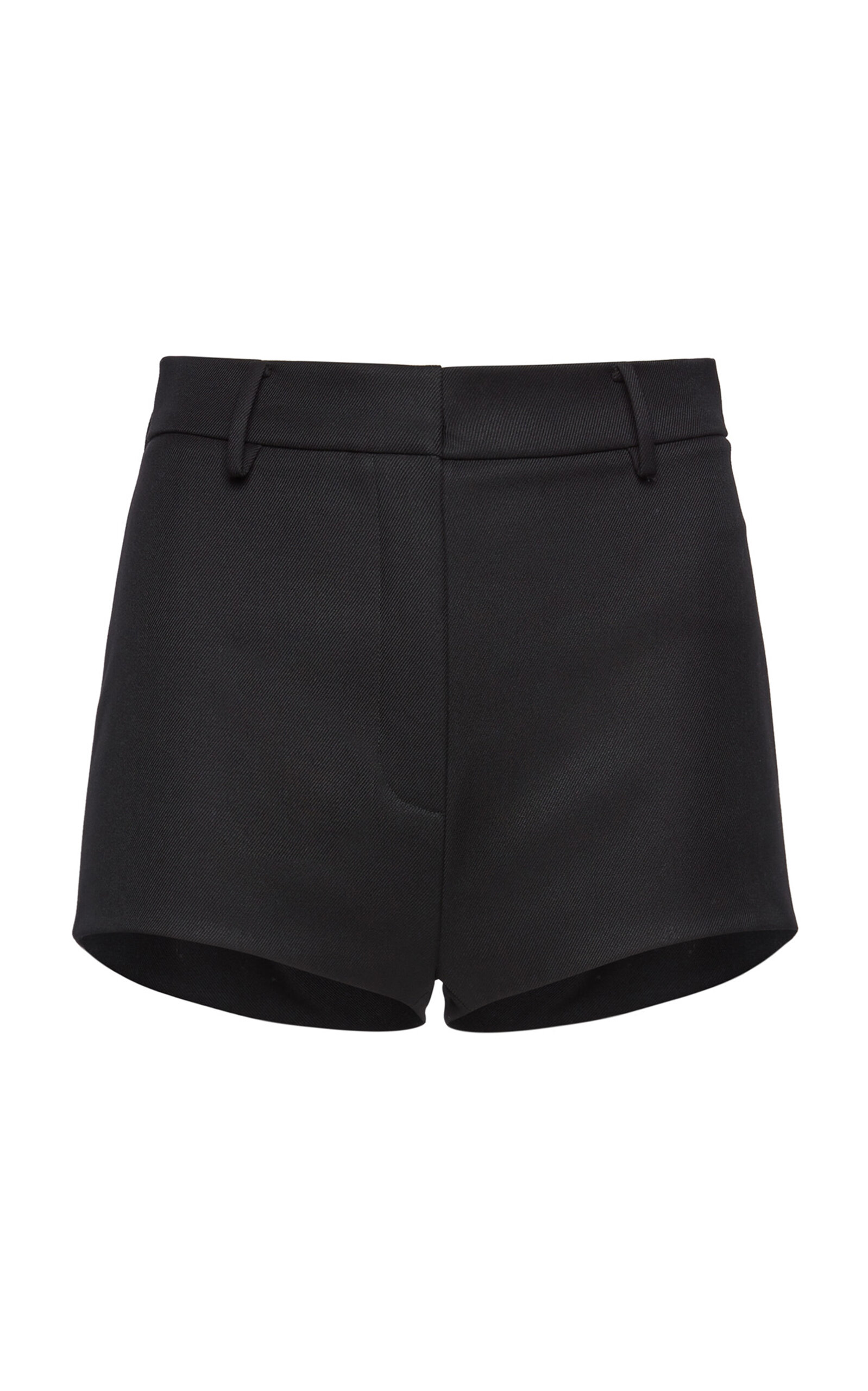 Shop Magda Butrym Wool Mini Shorts In Black