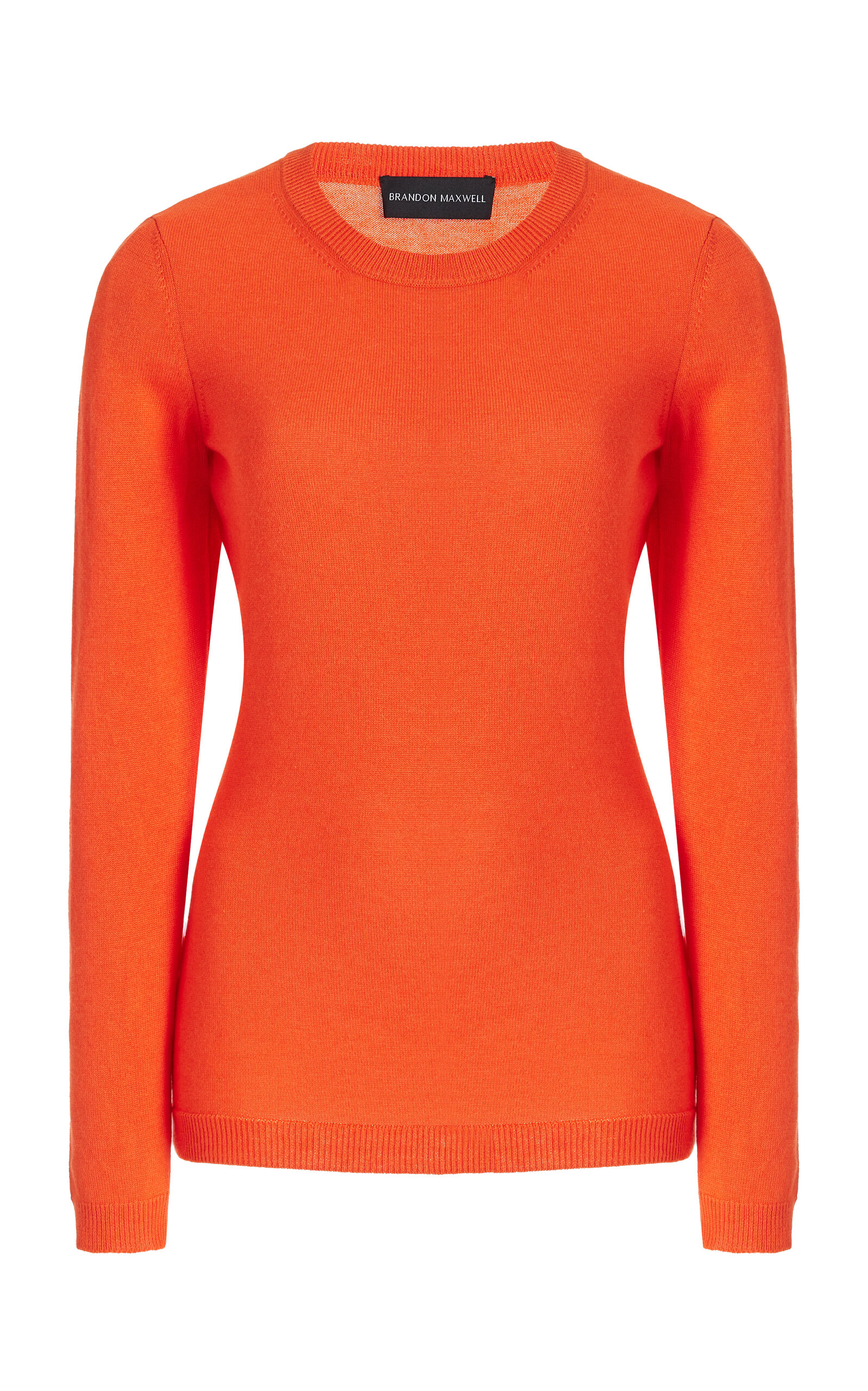Brandon Maxwell Exclusive Eleanor Silk-cashmere Sweater In Orange