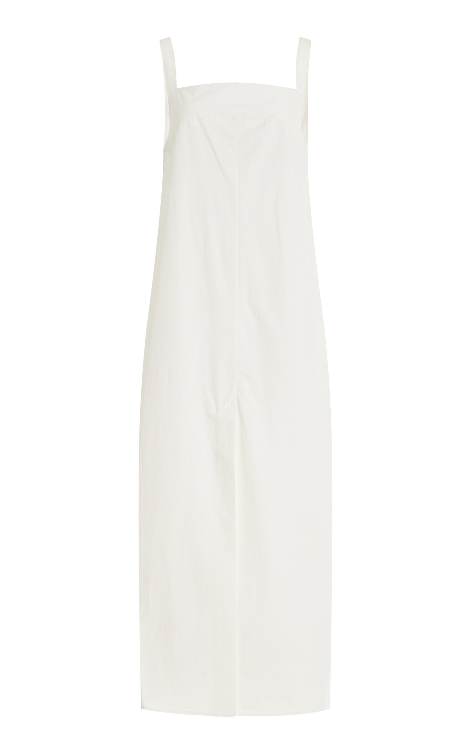 Loulou Studio Sleeveless Organic Cotton Poplin Maxi Dress In White