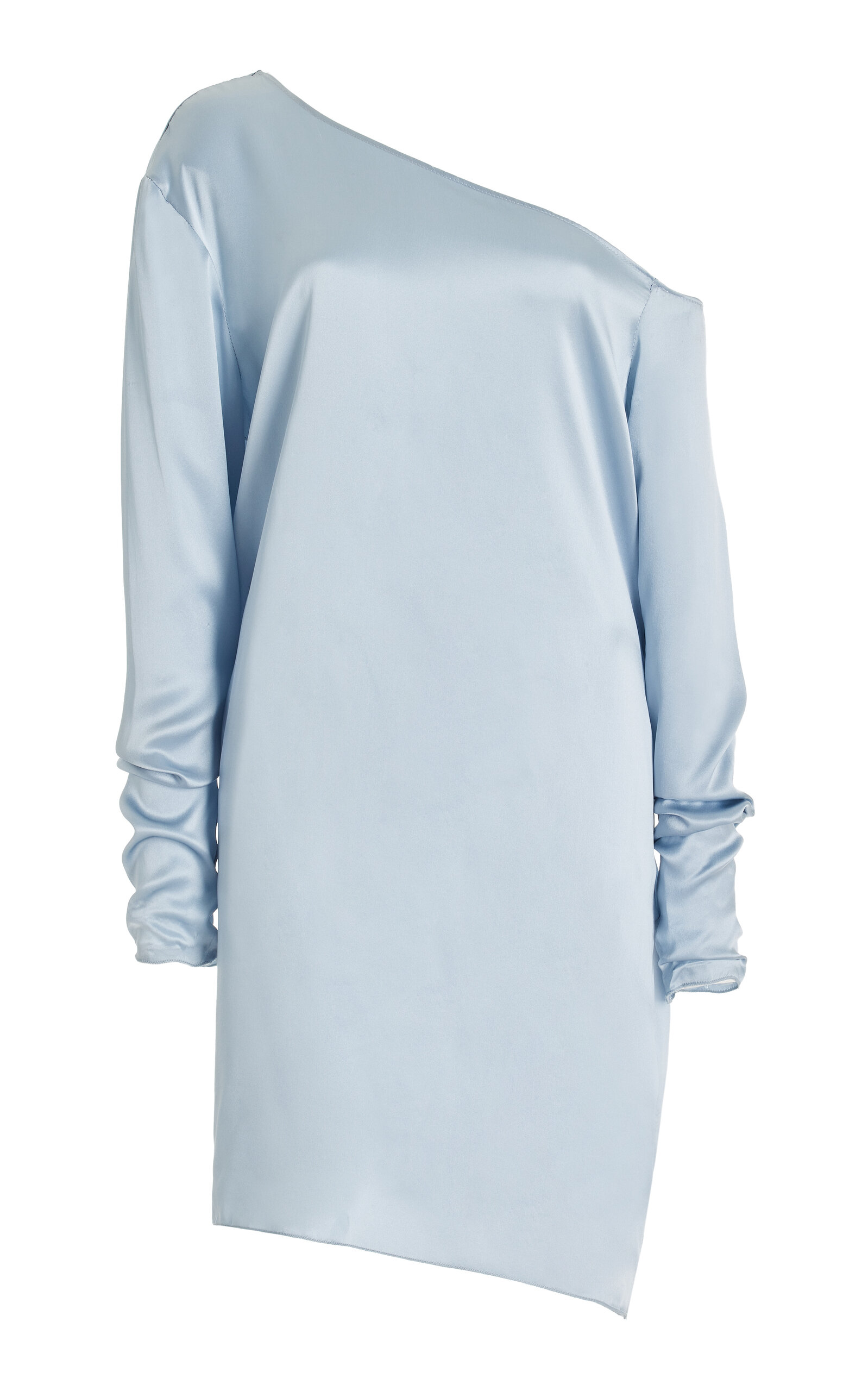 Beare Park Asymmetric Silk Top In Blue