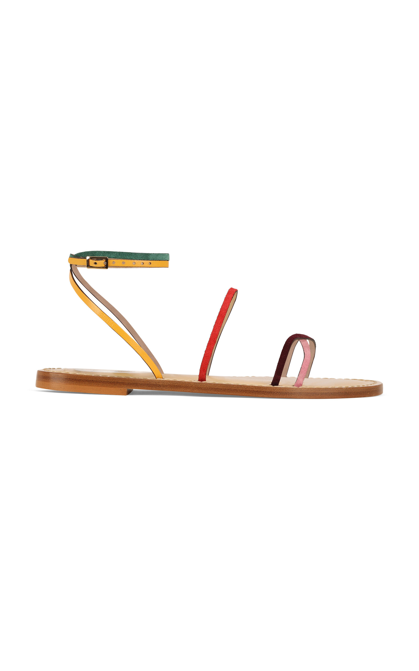 Shop Amanu Constantia Leather Sandals In Multi