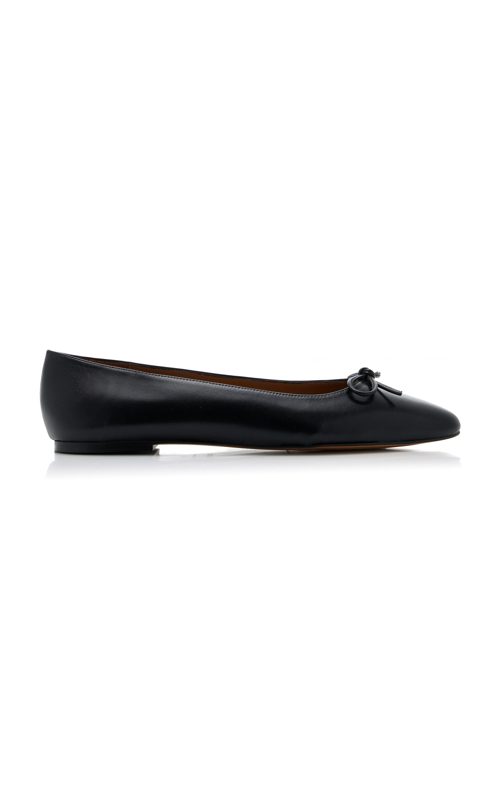 Flattered Bodil Leather Ballet Flats - Black
