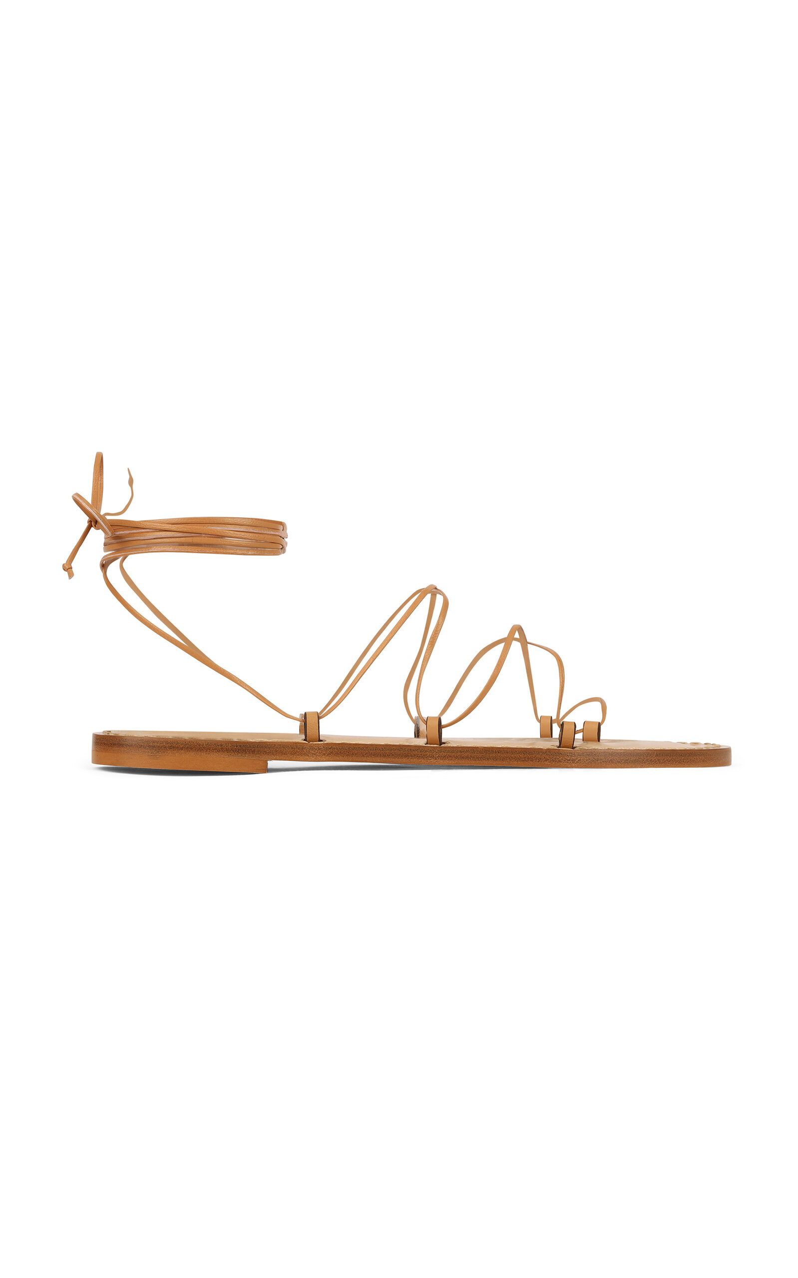 Amanu Serengetti Leather Sandals In Nude