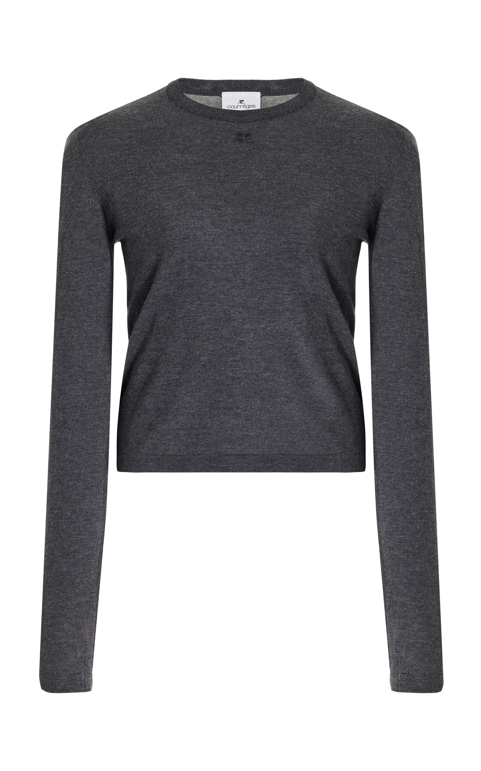 Courrã¨ges Wool-cotton Sweater In Grey
