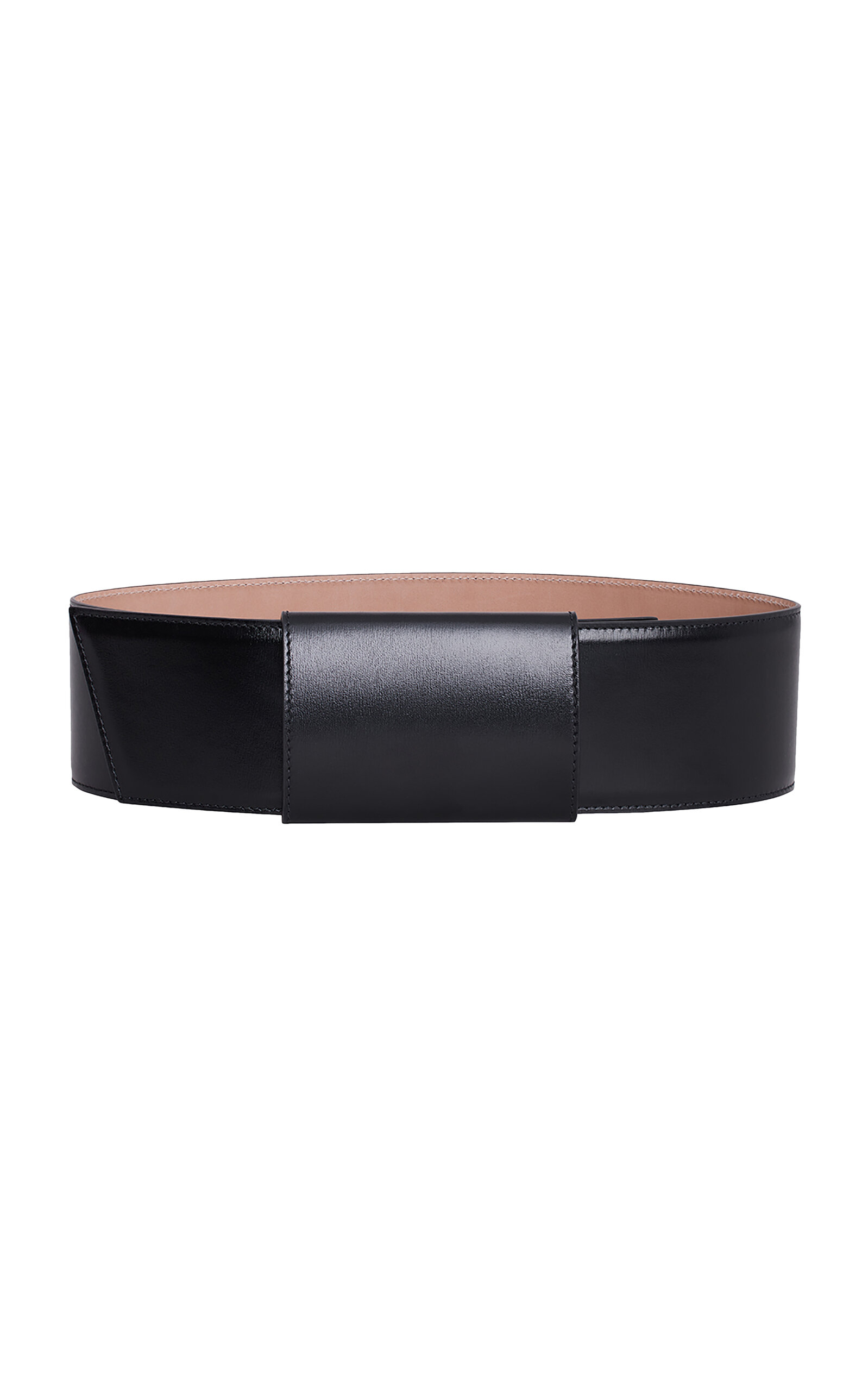 ALAÏA Knot Leather Belt - Black - 70 cm