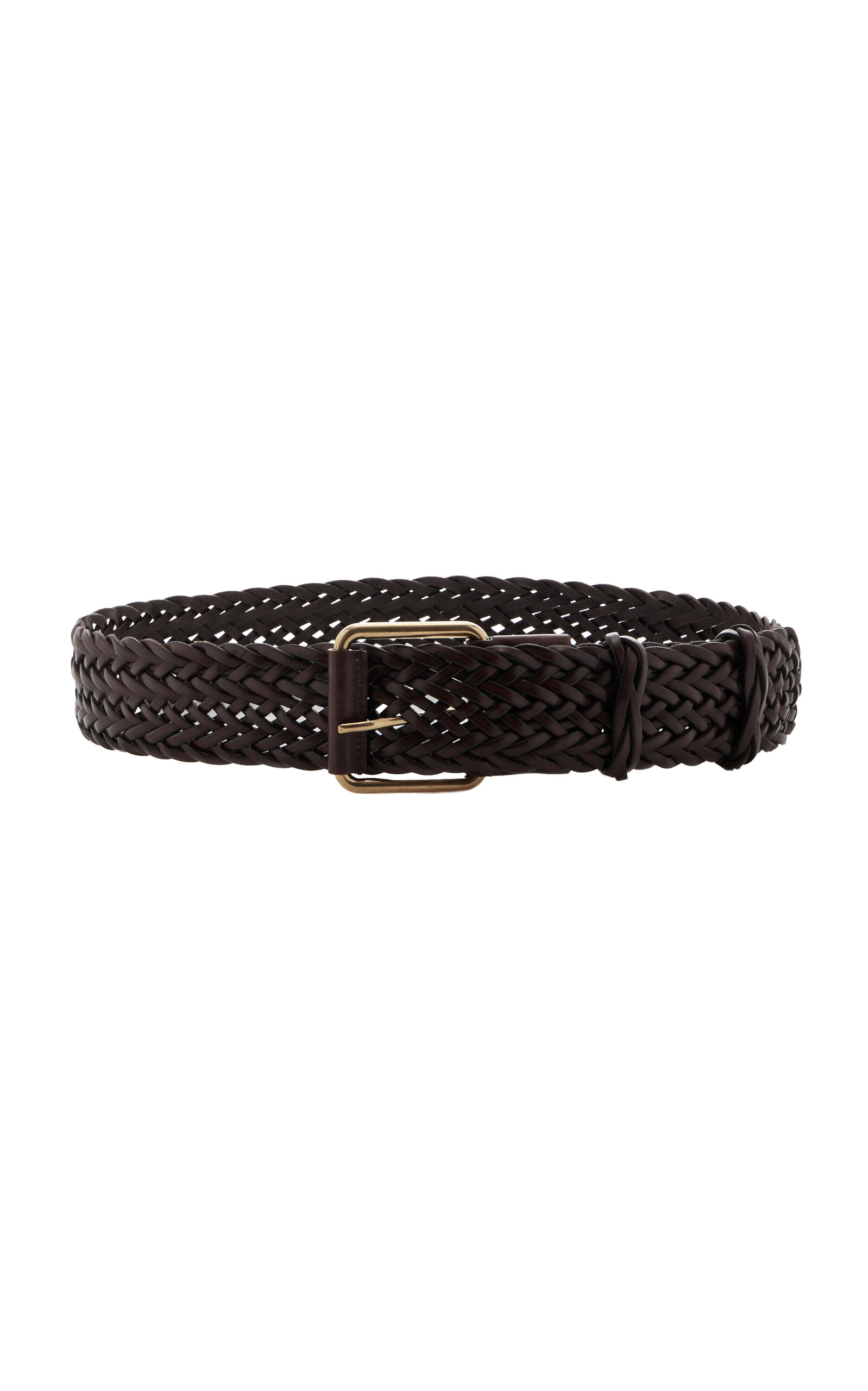 Shop The Row Woven Leather Belt In Brown
