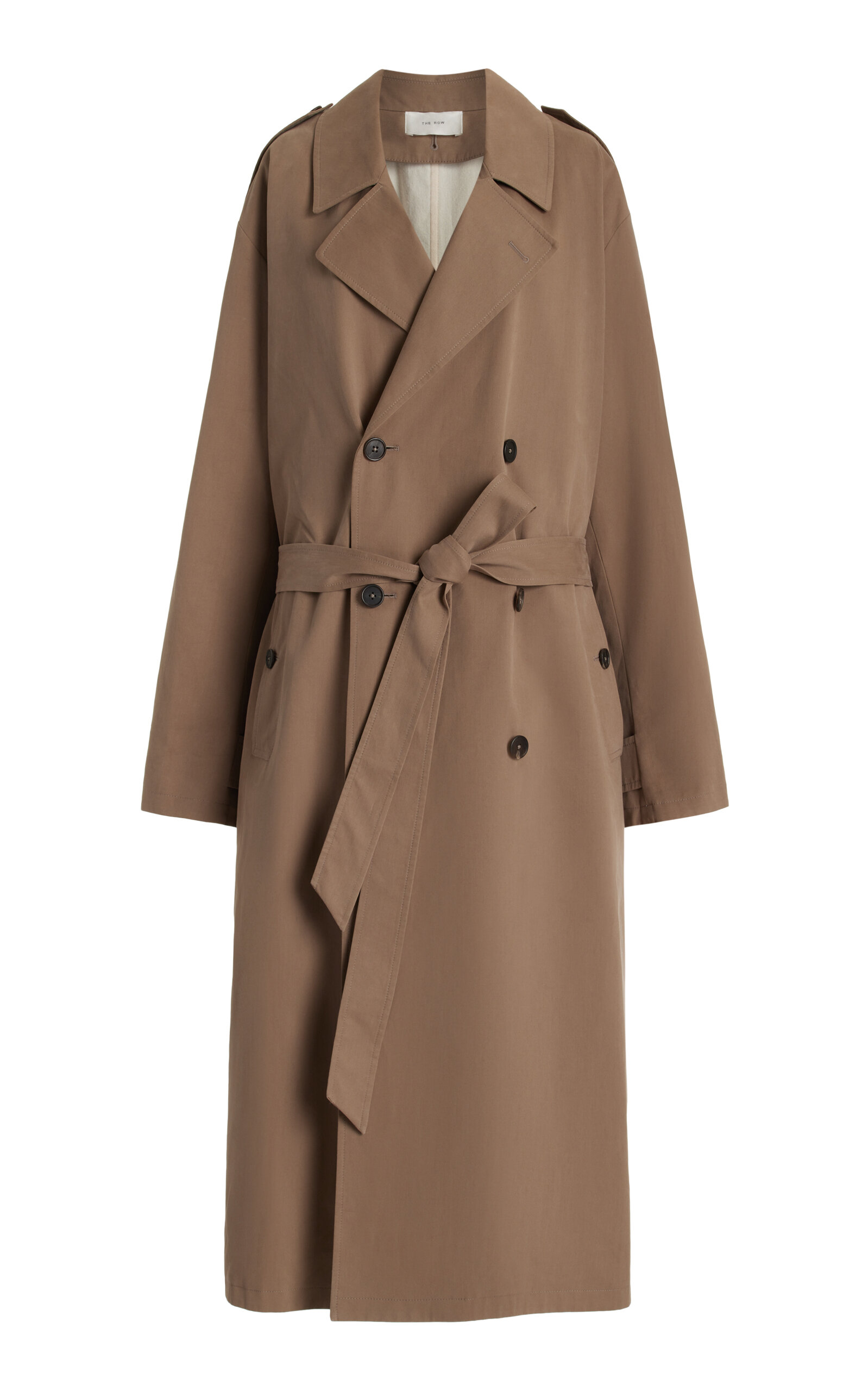 Shop The Row Montrose Cotton-cashmere Trench Coat In Neutral