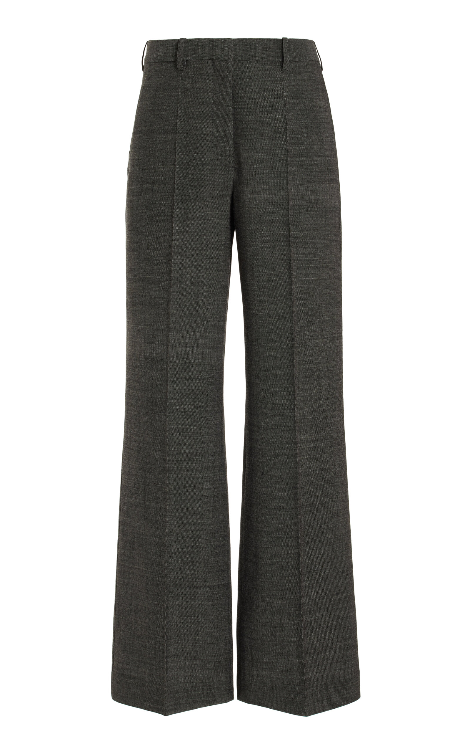 Shop The Row Gandal Tailored Wool Flare Pants In Grey
