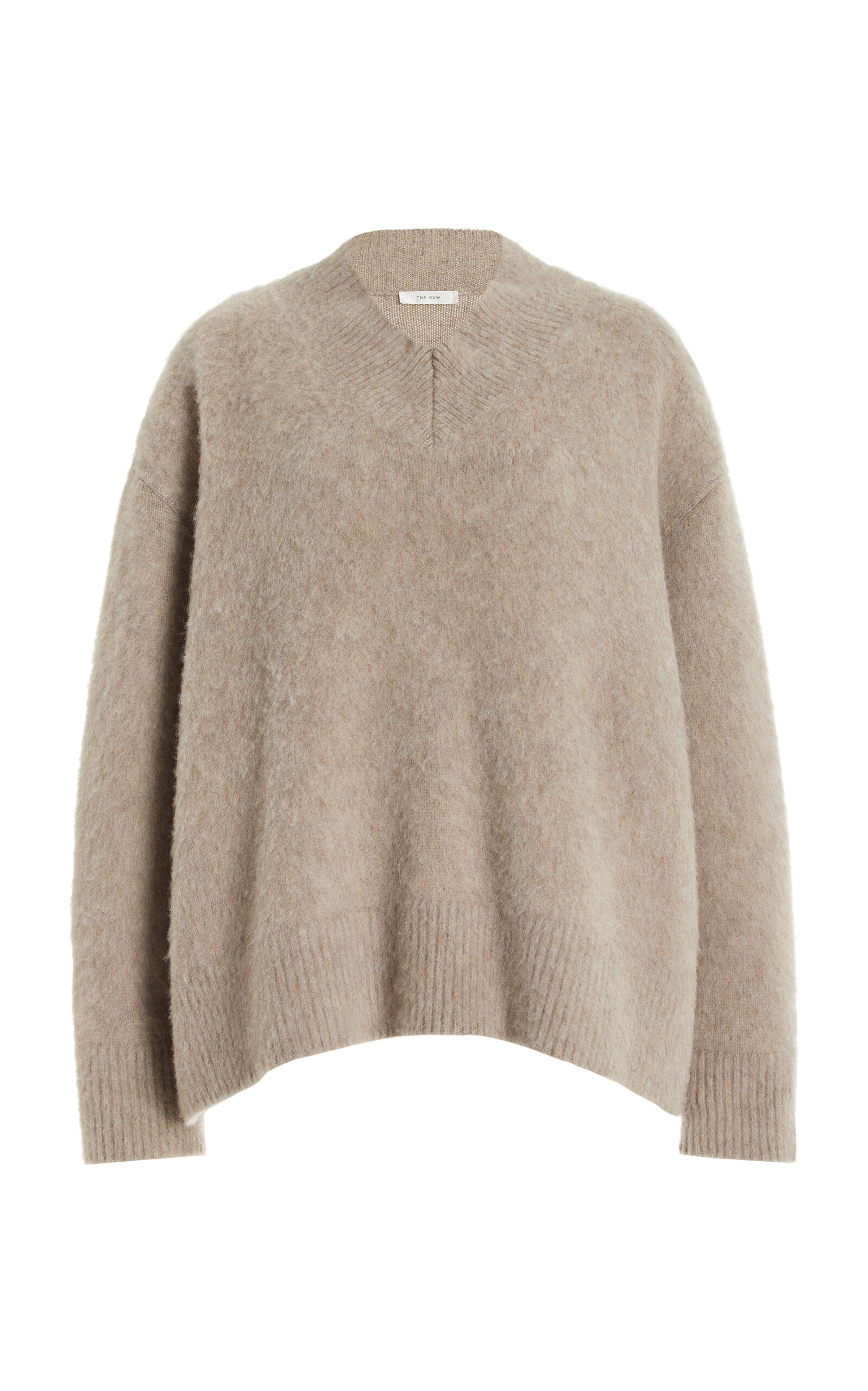 The Row Fayette Oversized Brushed-Cashmere Sweater - Neutral