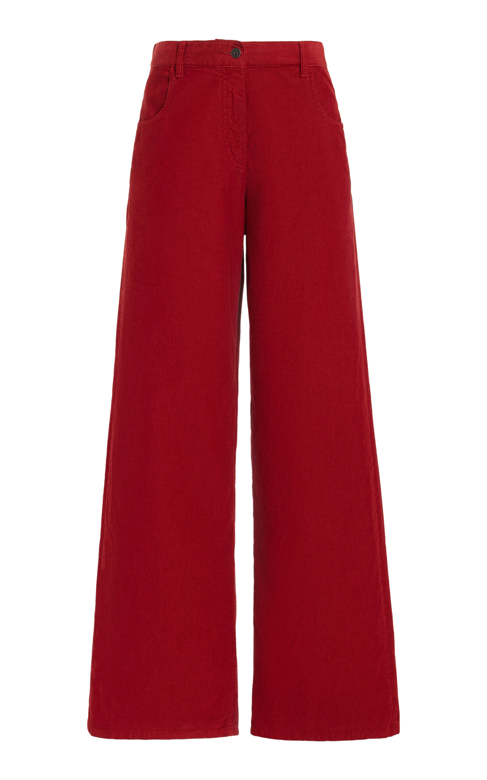 Shop The Row Chan High-rise Wide-leg Jeans In Red
