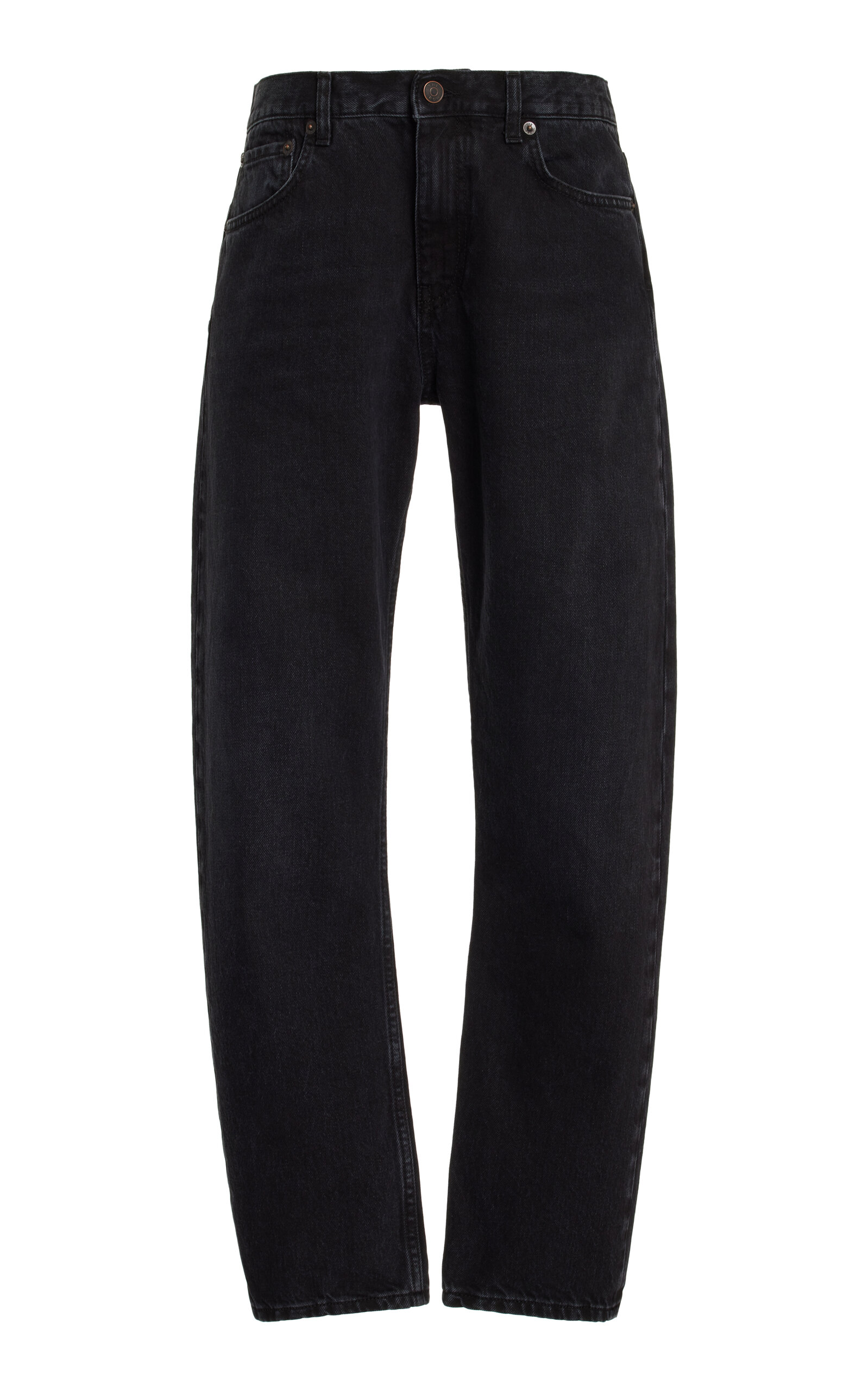 Shop The Row Land Rigid Low-rise Straight-leg Jeans In Black