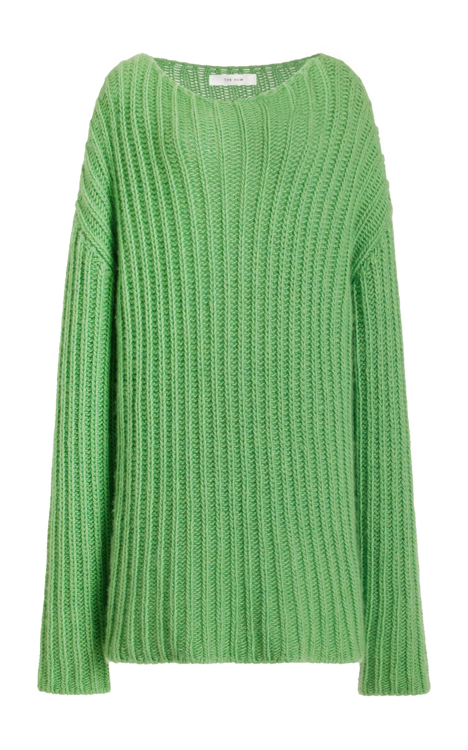 Shop The Row Marnie Oversized Knit Cashmere Sweater In Green