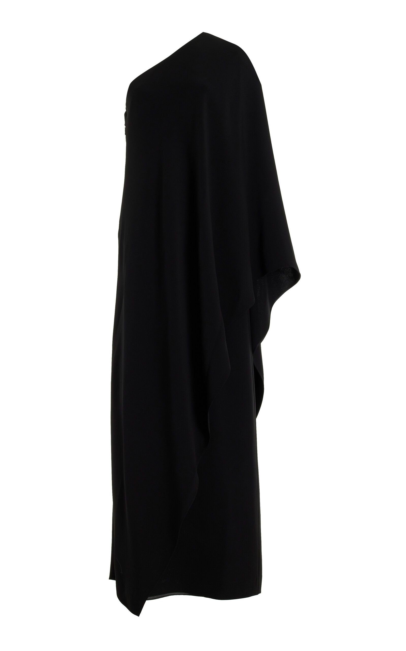 The Row Mono One-shoulder Asymmetric Maxi Dress In Black