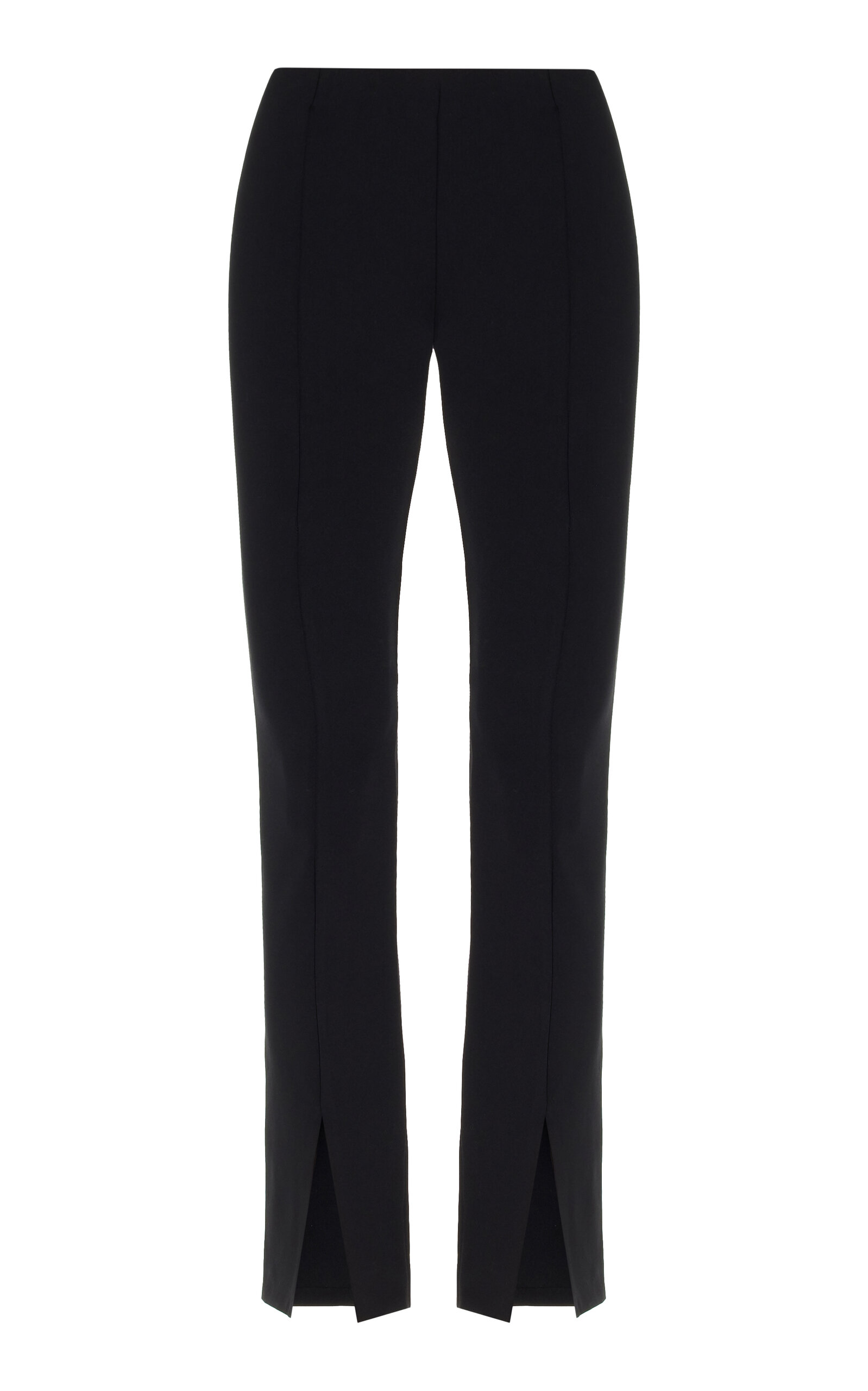 The Row Thilde Slit-detailed Skinny Pants In Black