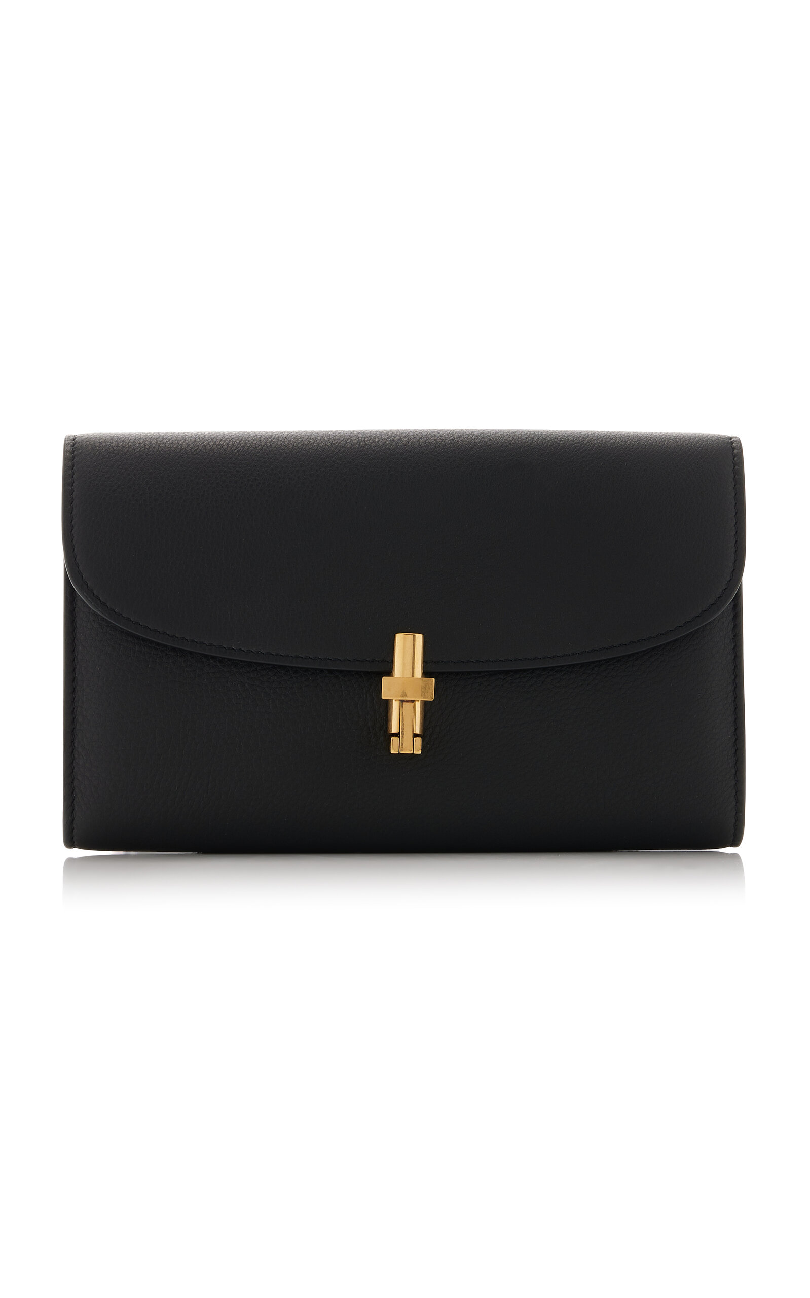 Shop The Row Sofia Leather Wallet In Black