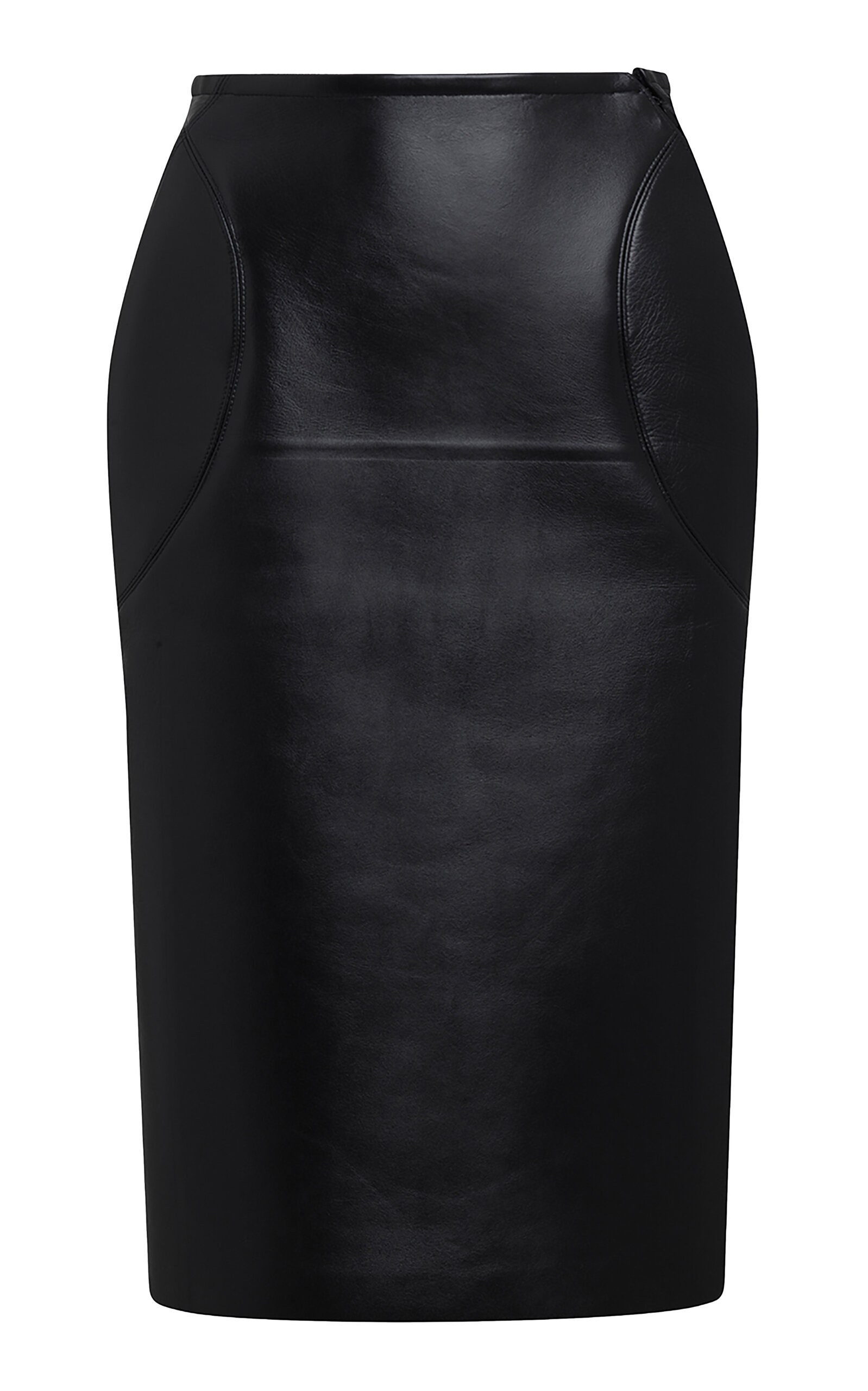 Alaïa Women's Leather Pencil Skirt In Black