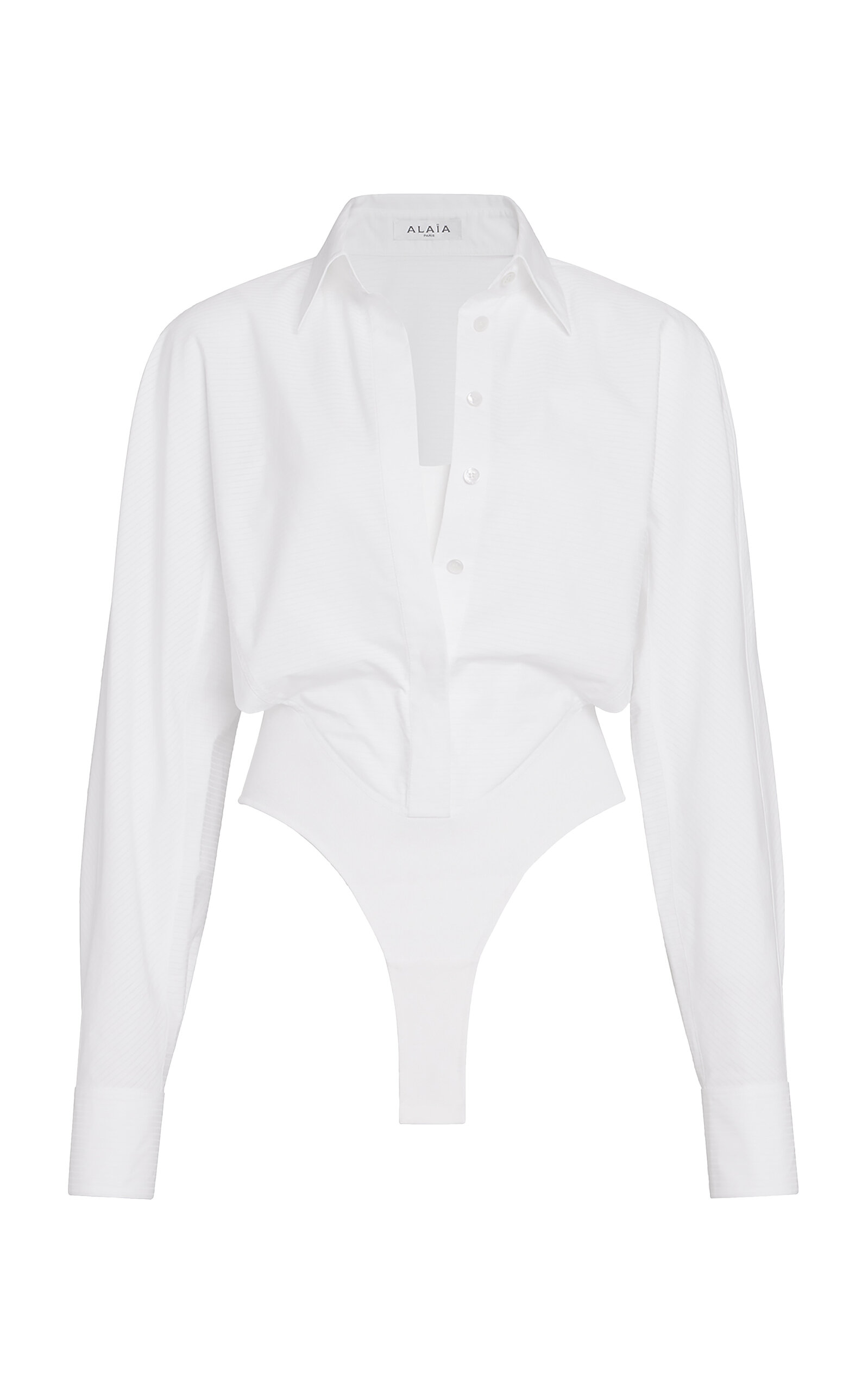 Alaïa Button-down Bodysuit In White