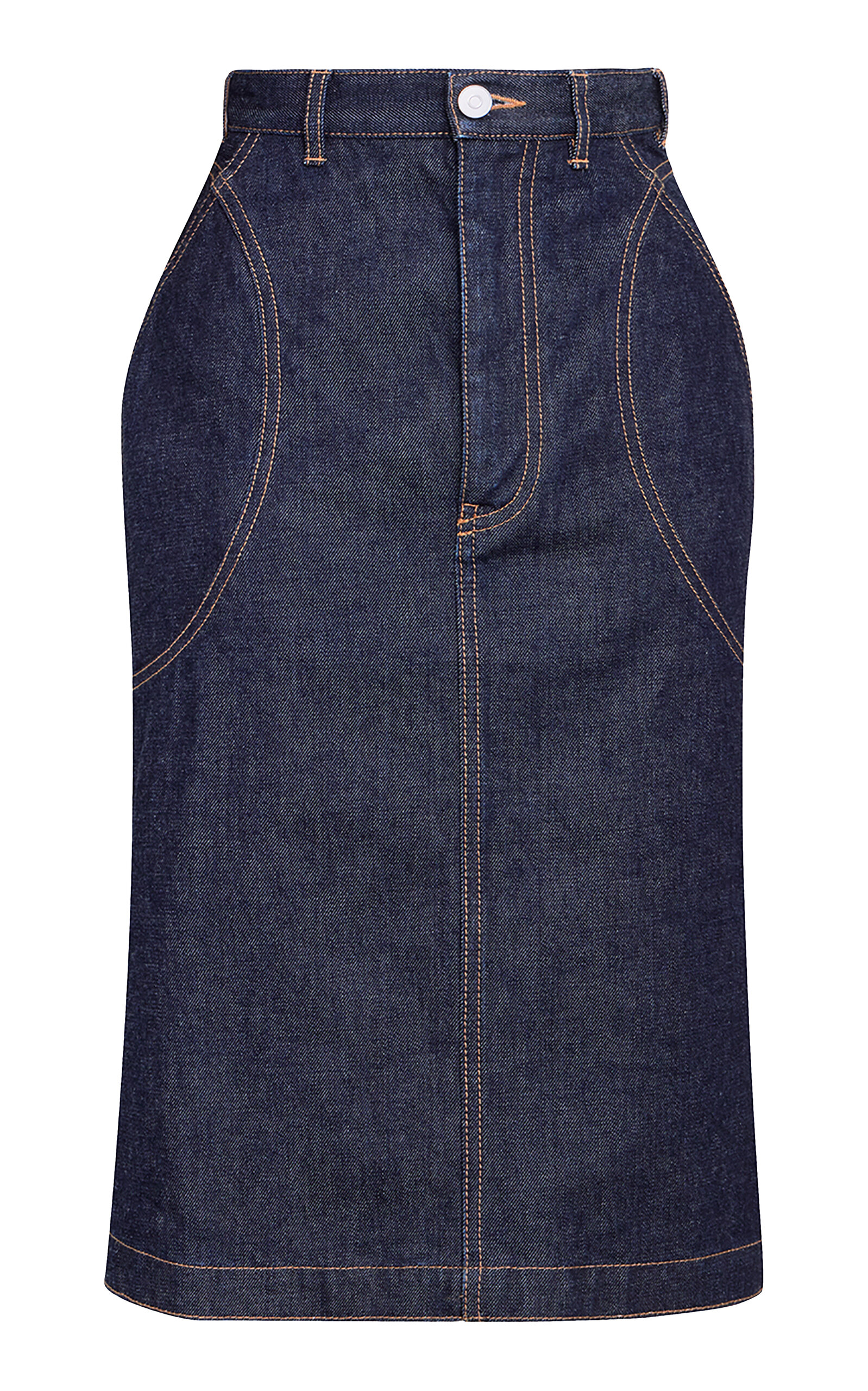 ALAÏA Denim Midi Skirt - Women's Clothing