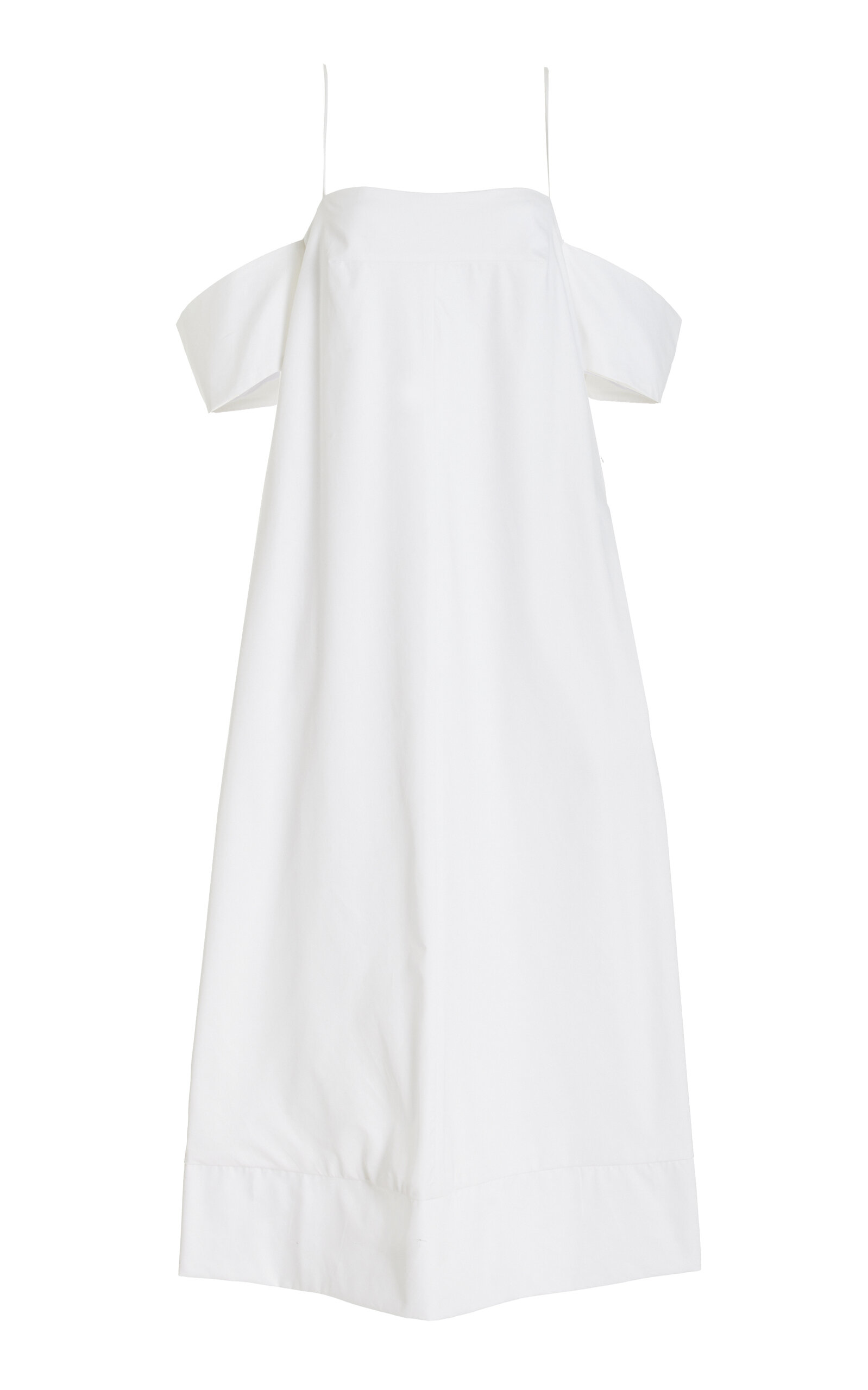Sierra Off-The-Shoulder Trapeze Cotton Midi Dress