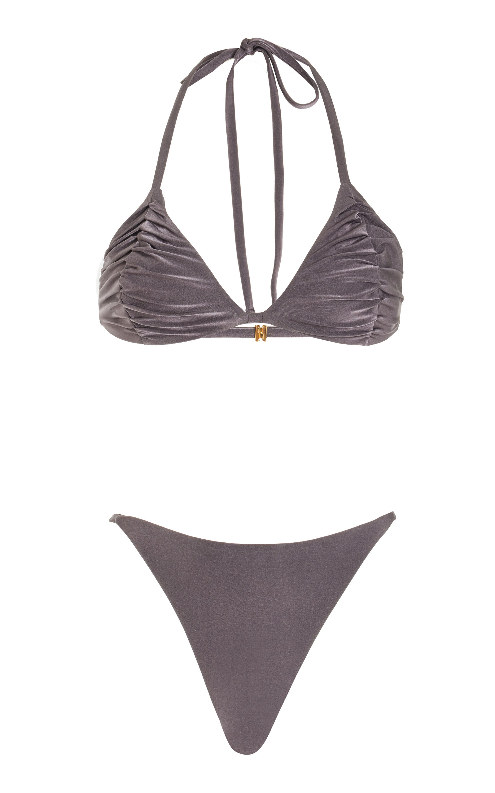 Maya Ruched Triangle Bikini Set