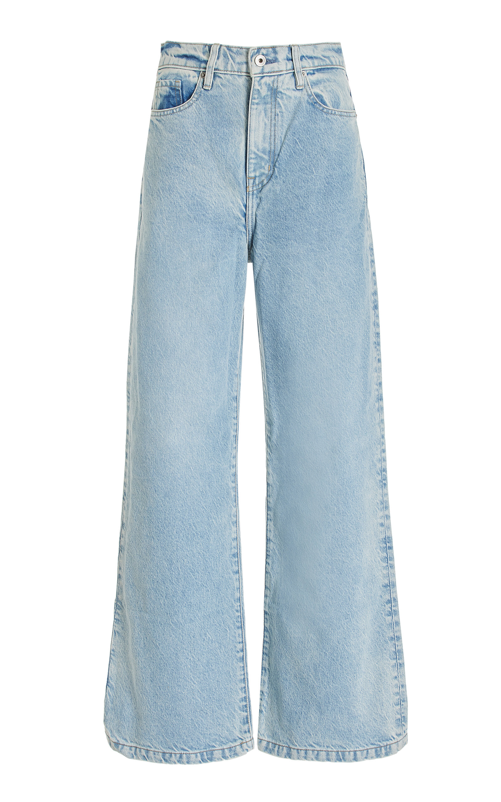 Shop Outland Denim Ellie High-rise Wide-leg Jeans In Light Wash