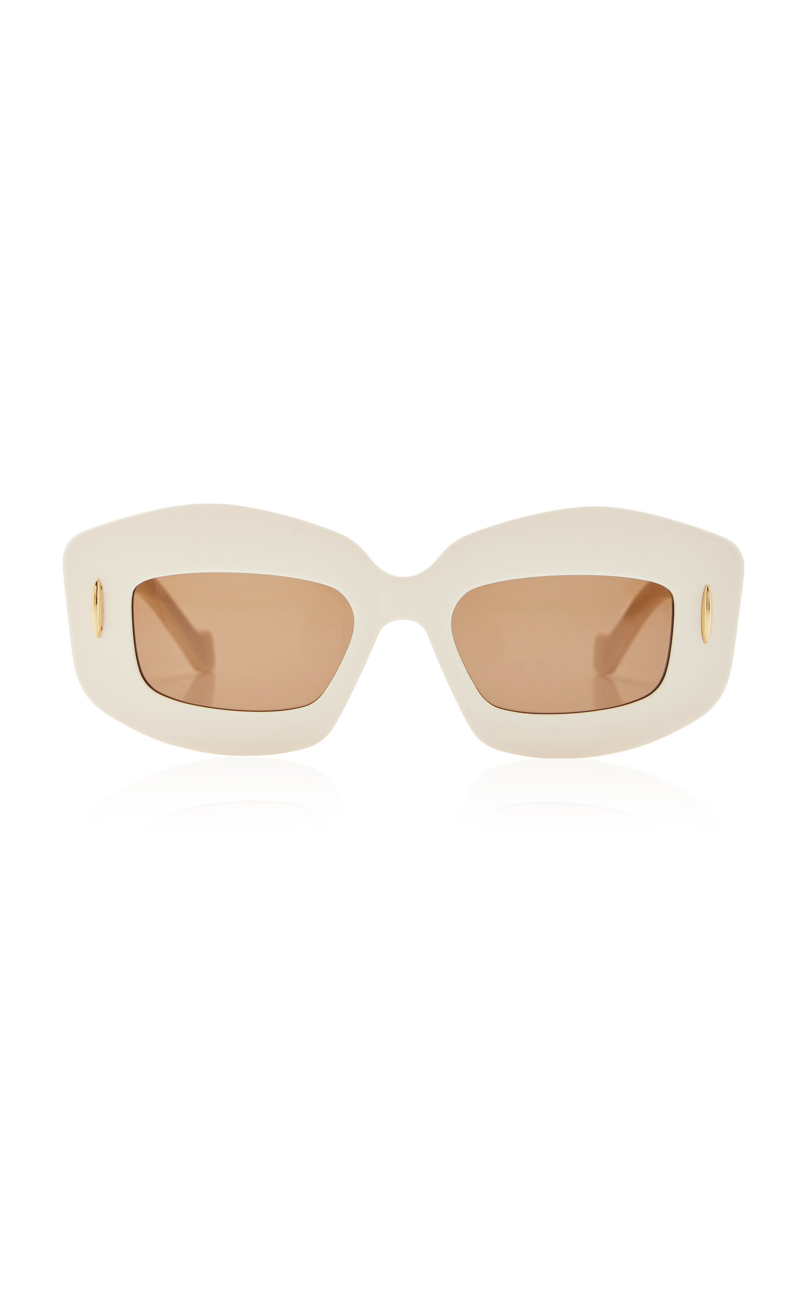 Loewe Screen Square-frame Acetate Sunglasses In Ivory
